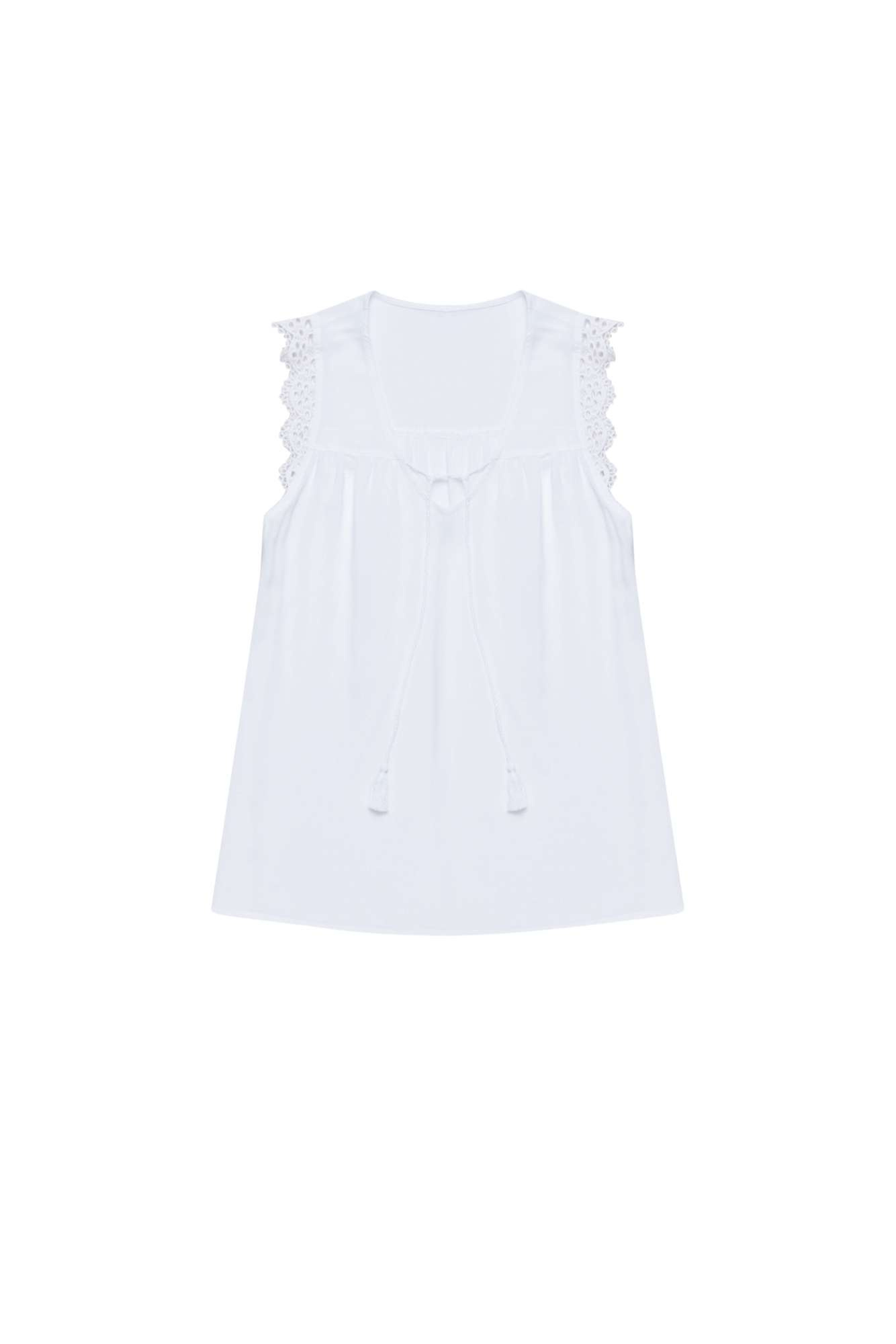 Viscose top with lace