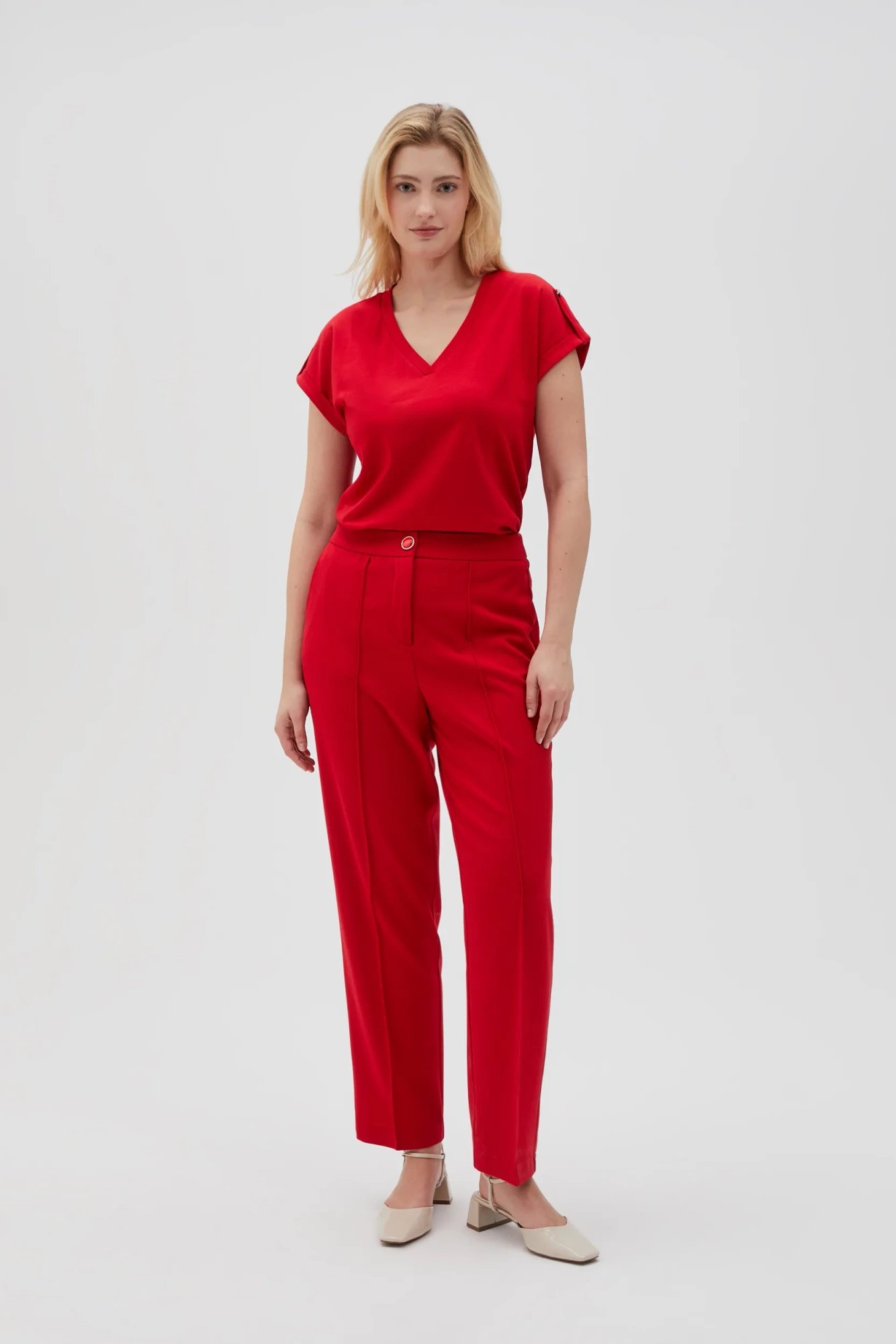 Marisse Women's T-Shirt L-Ts-4621 Red