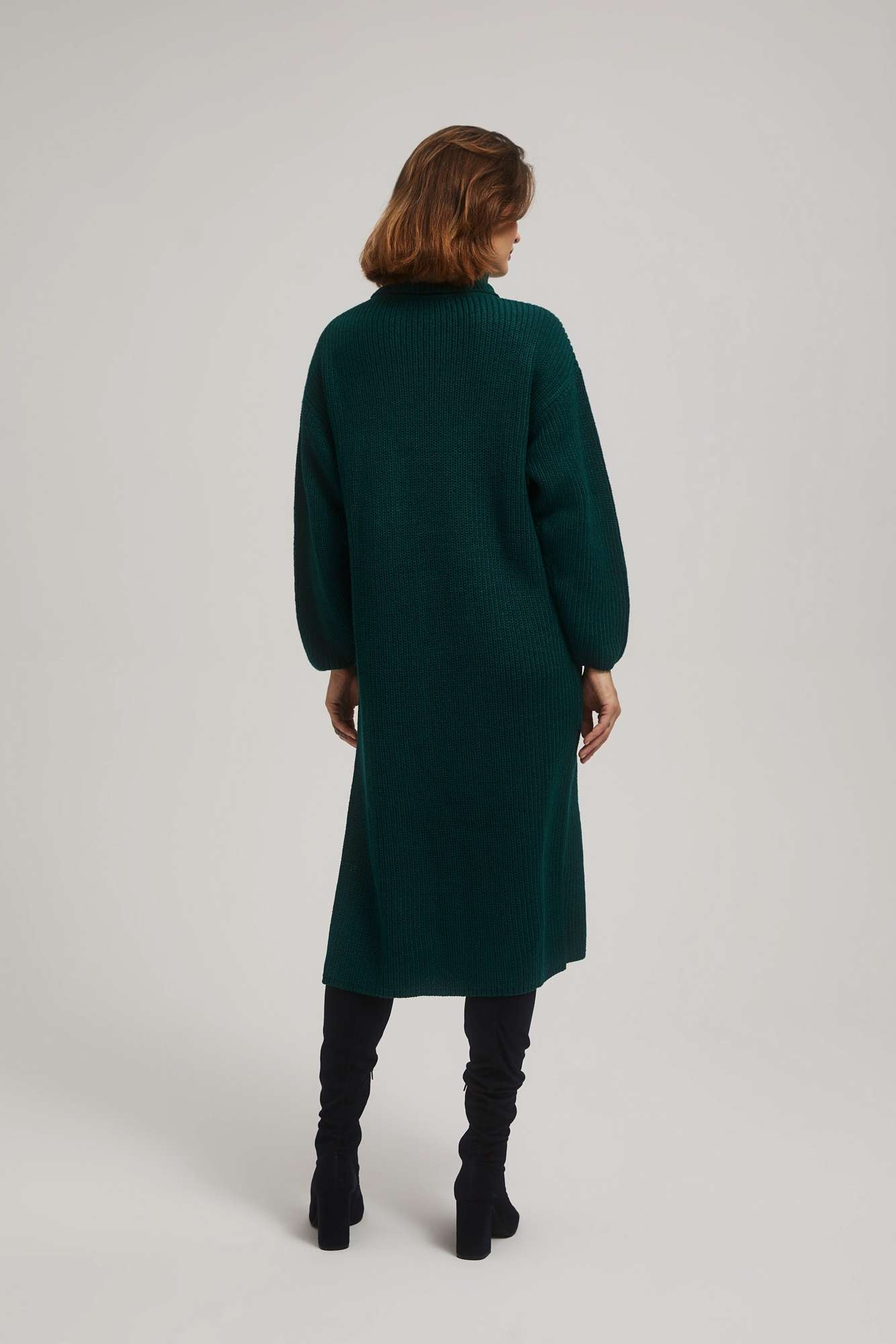 Marisse Emerald Turtleneck Sweater Dress