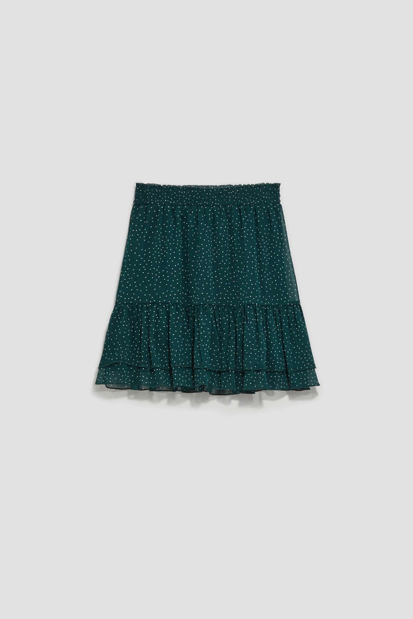 Polka dot skirt with ruffles