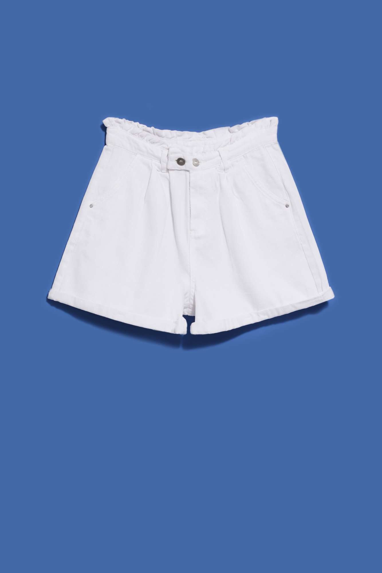 WOMEN&#039;S SHORTS L-SH-4002 WHITE