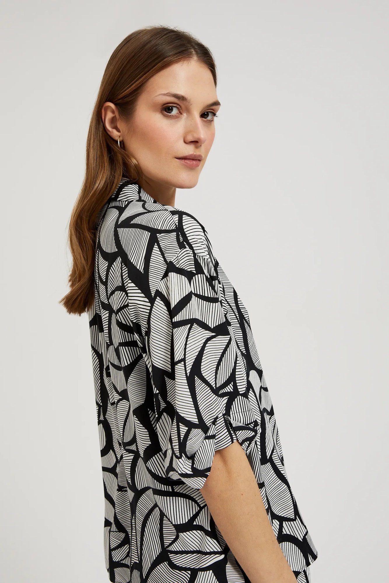 Women's shirt MOODO - black/white