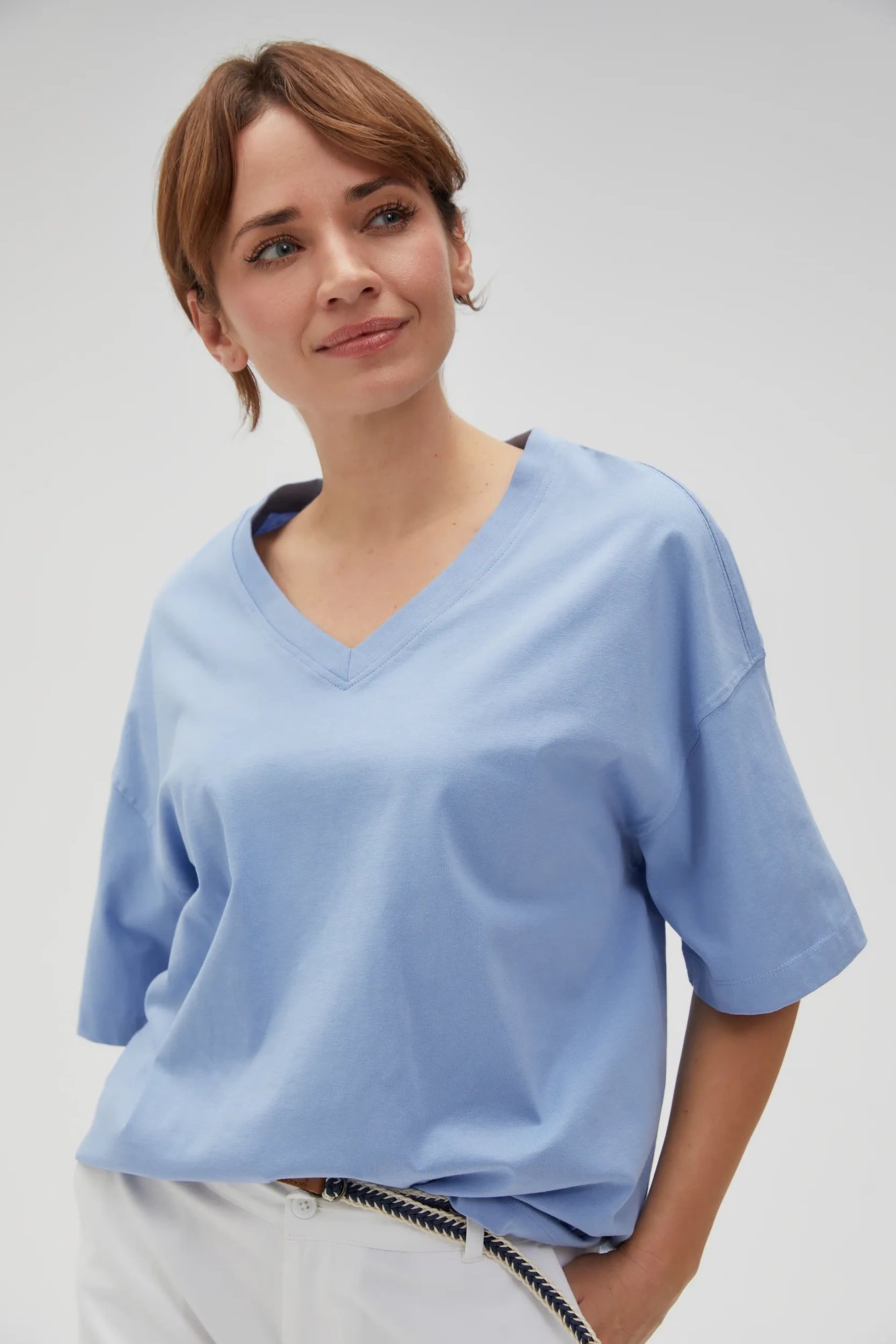 Marisse Womens T-Shirt L-Ts-4613 Blue