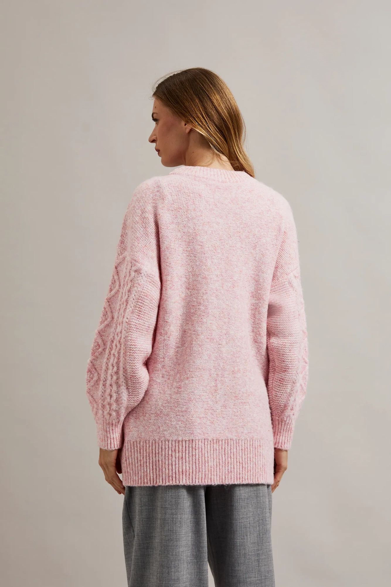 Marisse Women's Sweater Z-Sw-4517 L.Pink Mel