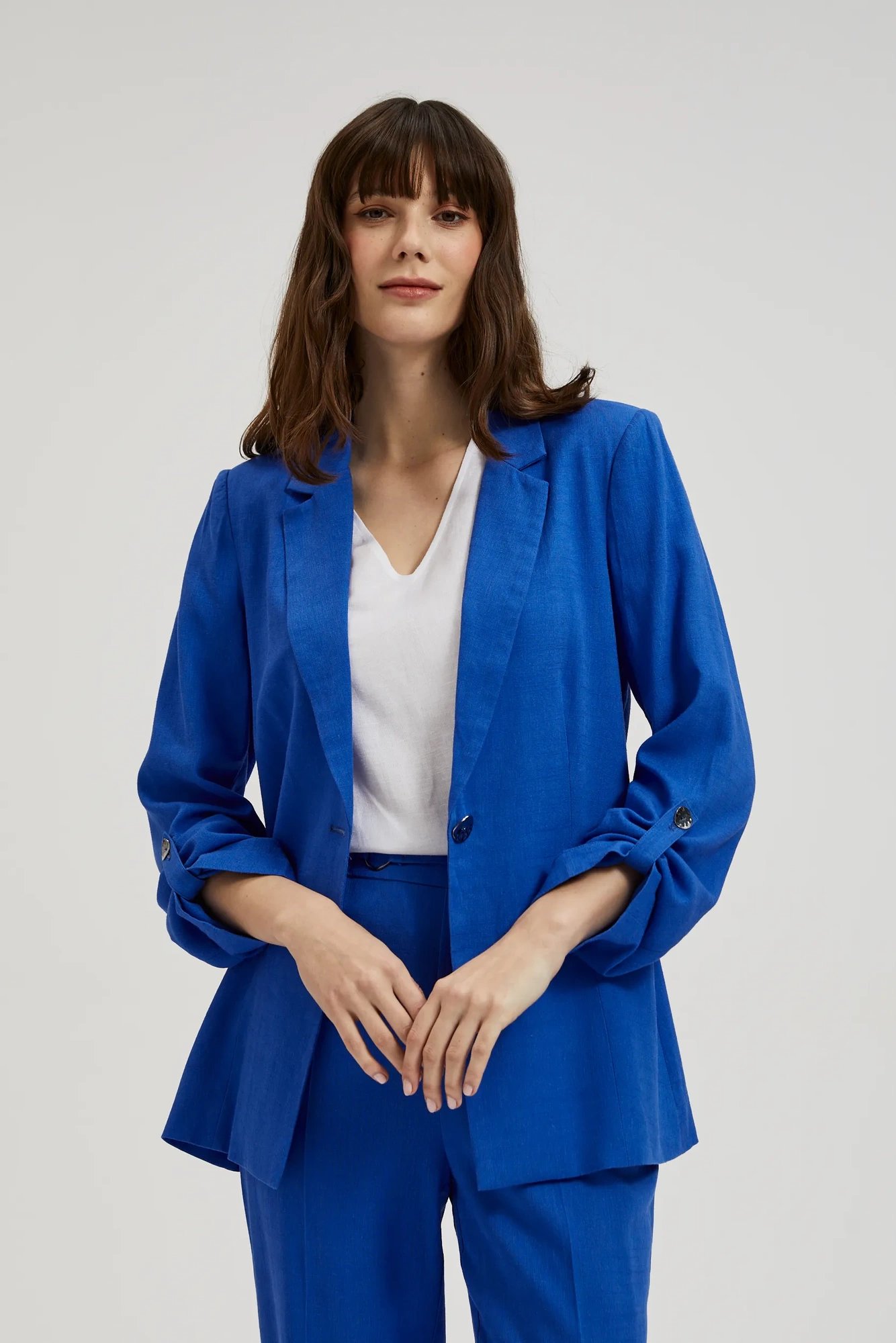 Women&#039;s jacket with 3/4 sleeves MOODO - navy blue