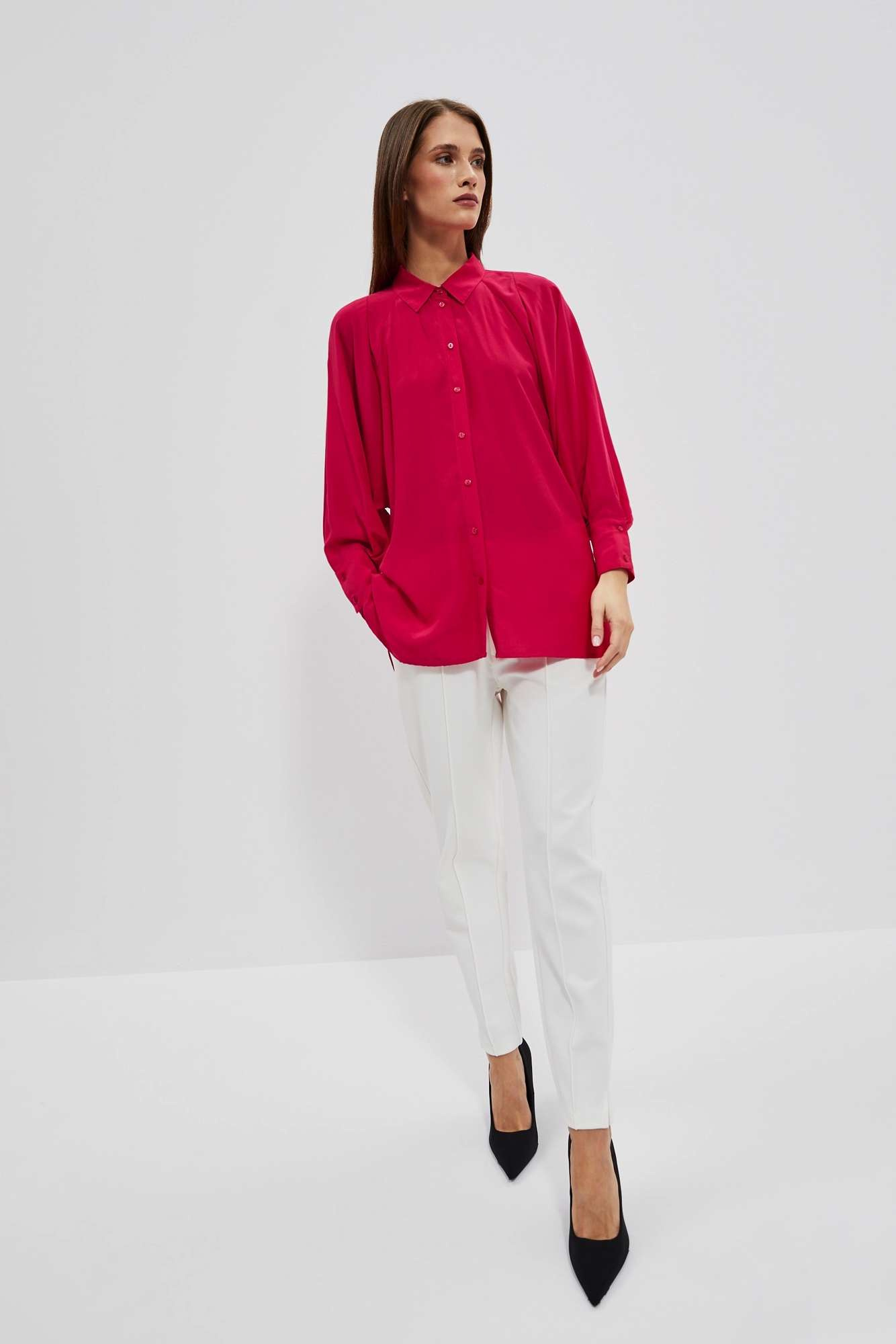 WOMEN'S SHIRT L-KO-4013 STRAWBERRY