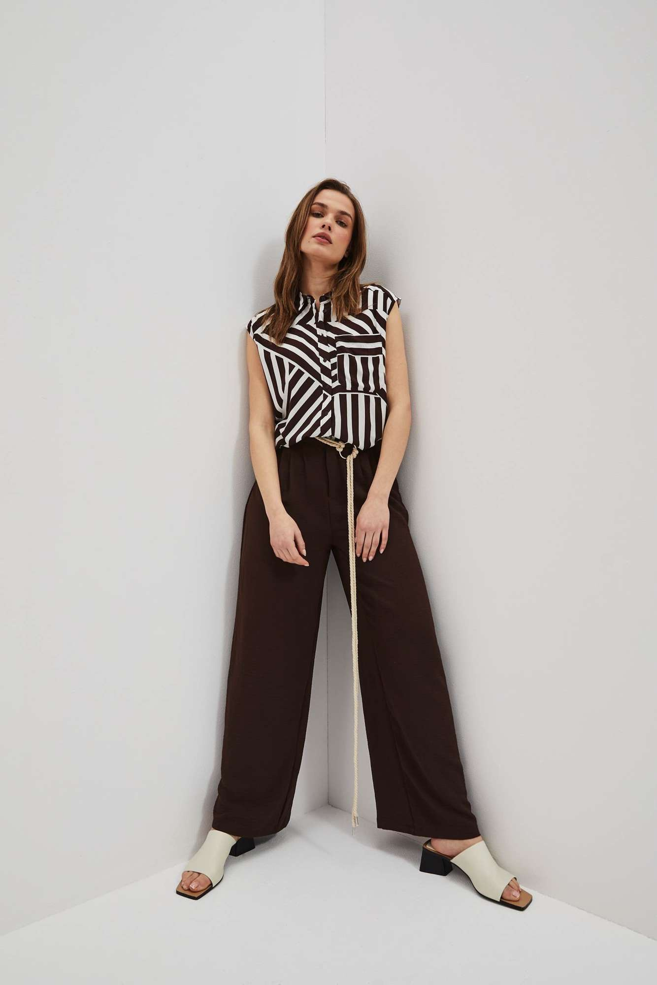 Marisse Women's Trousers L-Sp-4020 D.Oak
