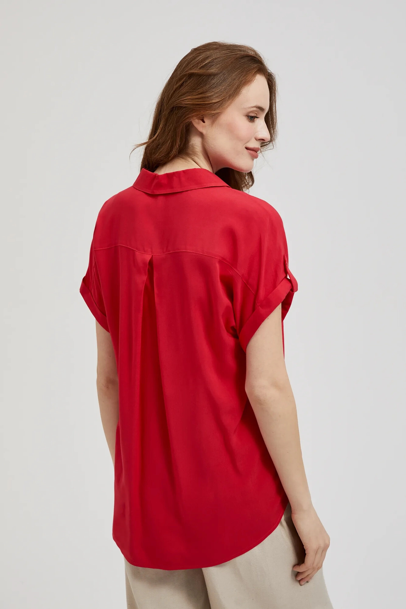 Women's shirt with pocket MOODO - red