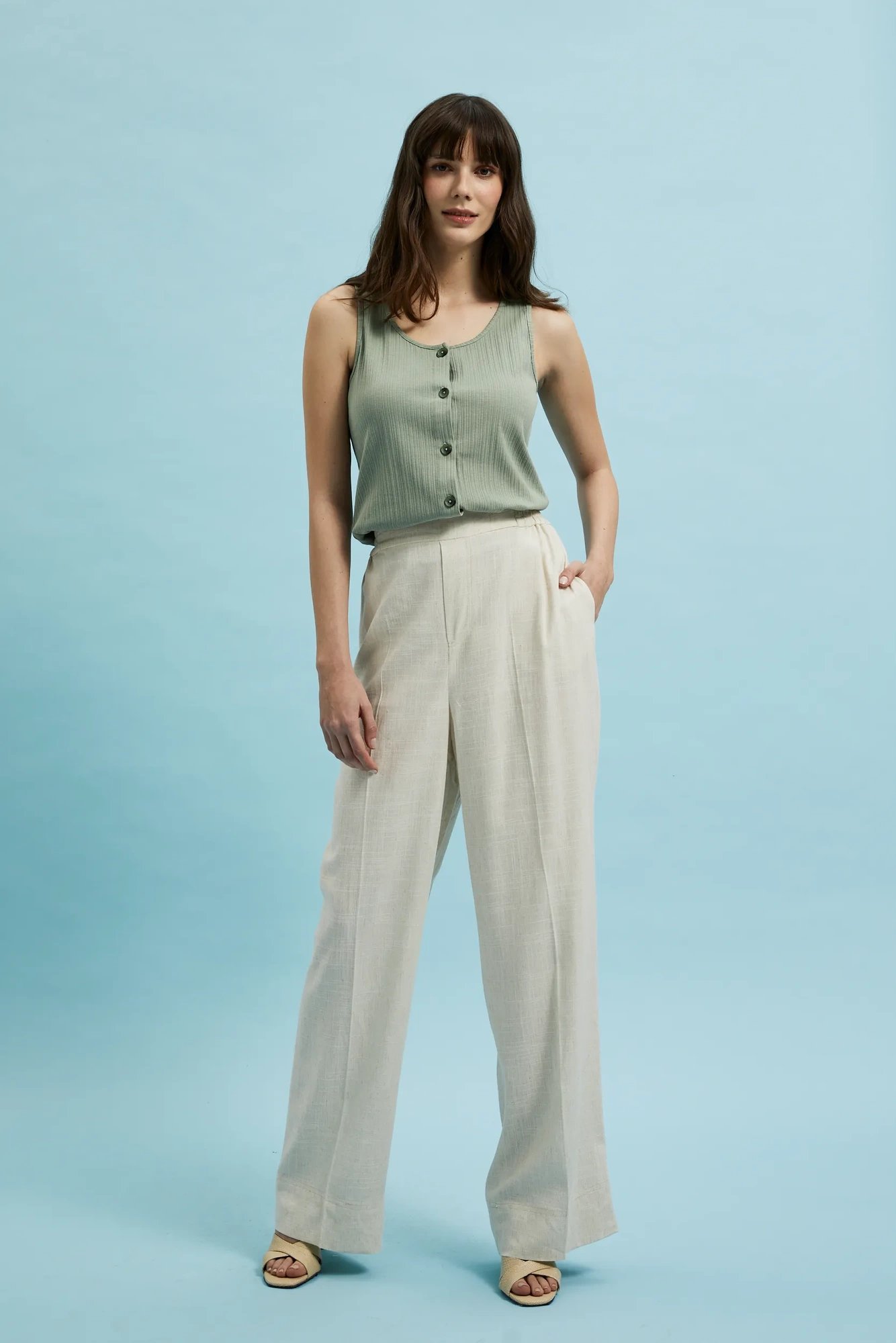 Women's tank top MOODO - olive