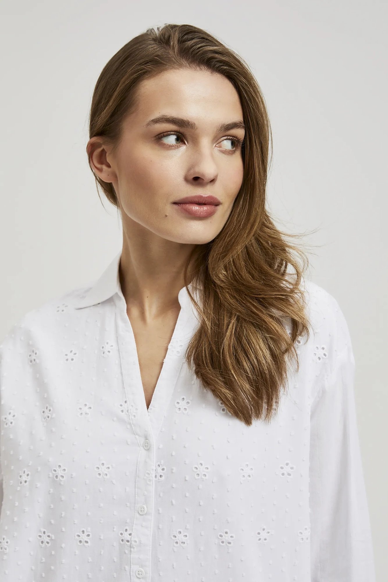 Women's romantic shirt MOODO - white