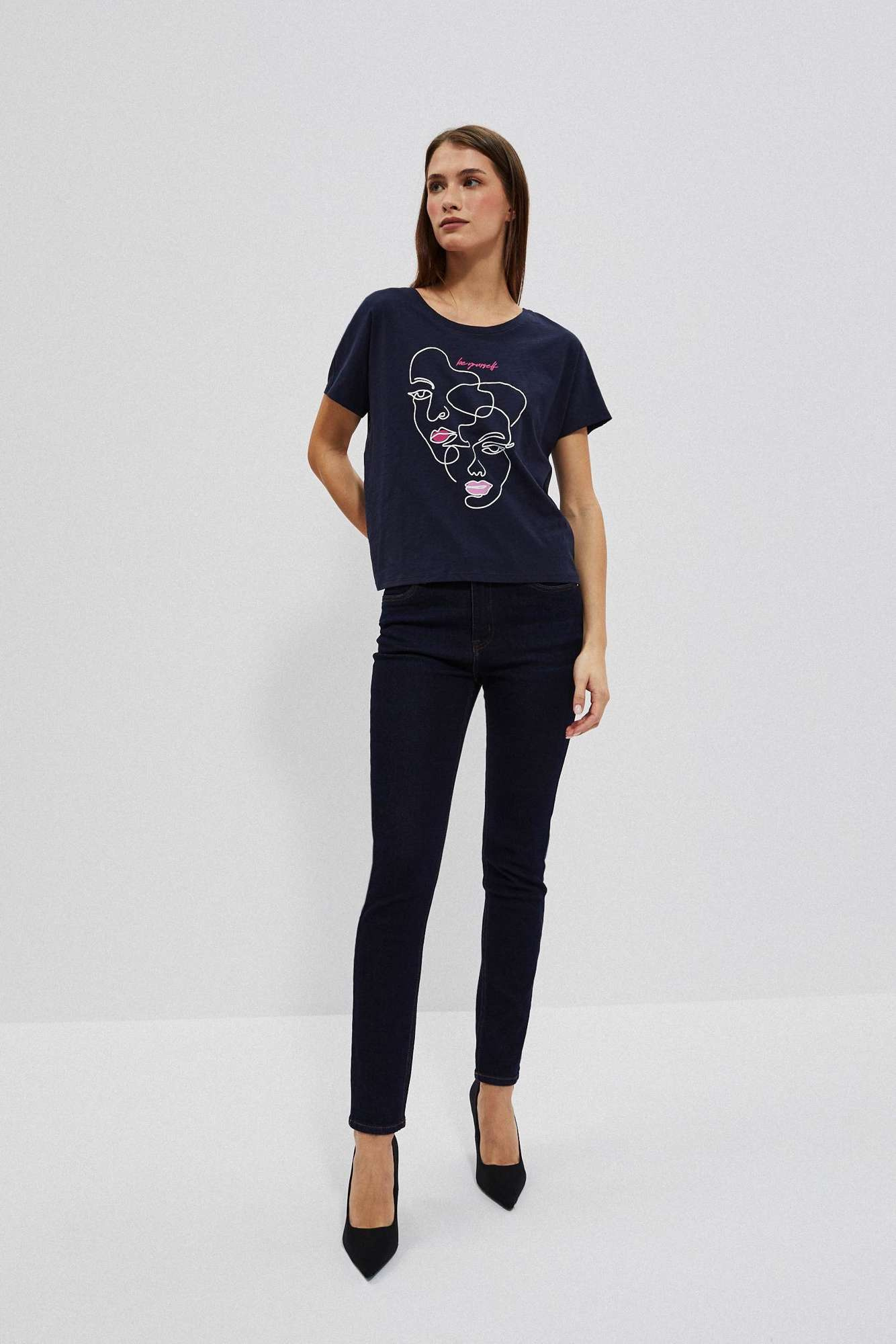 Cotton blouse with print