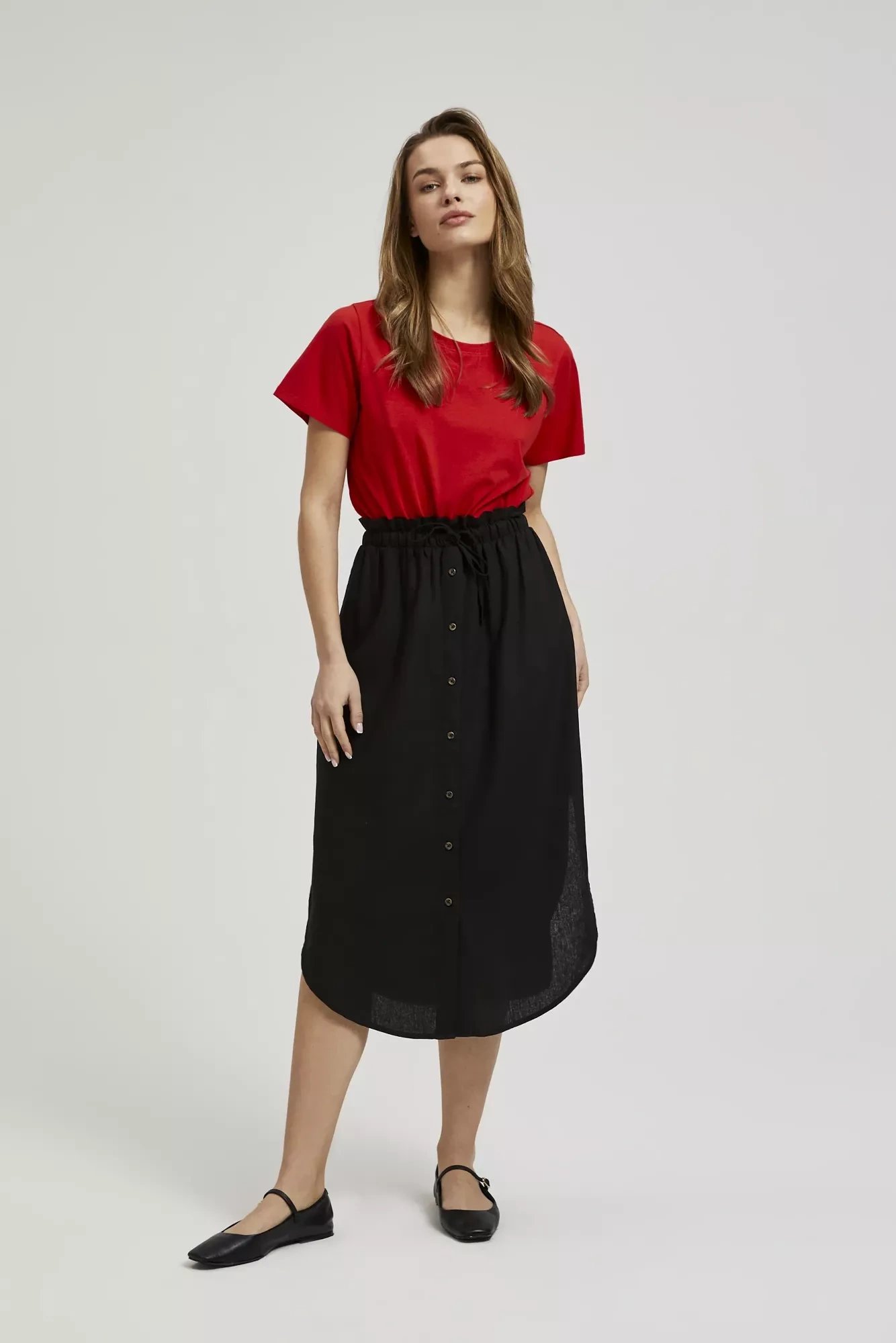 Women's short-sleeved T-shirt MOODO - red