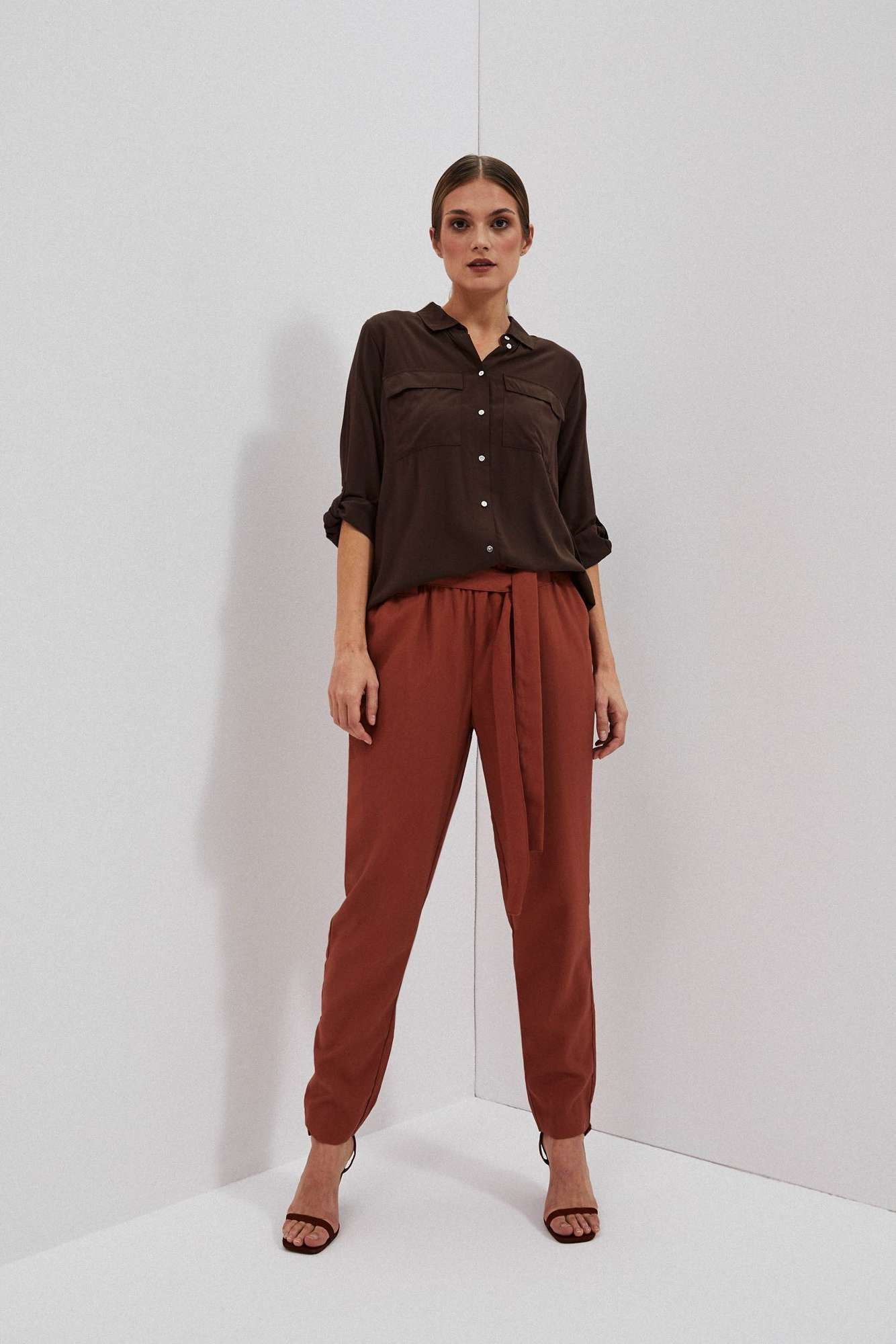 Marisse Women's Trousers L-Sp-4012 Brown