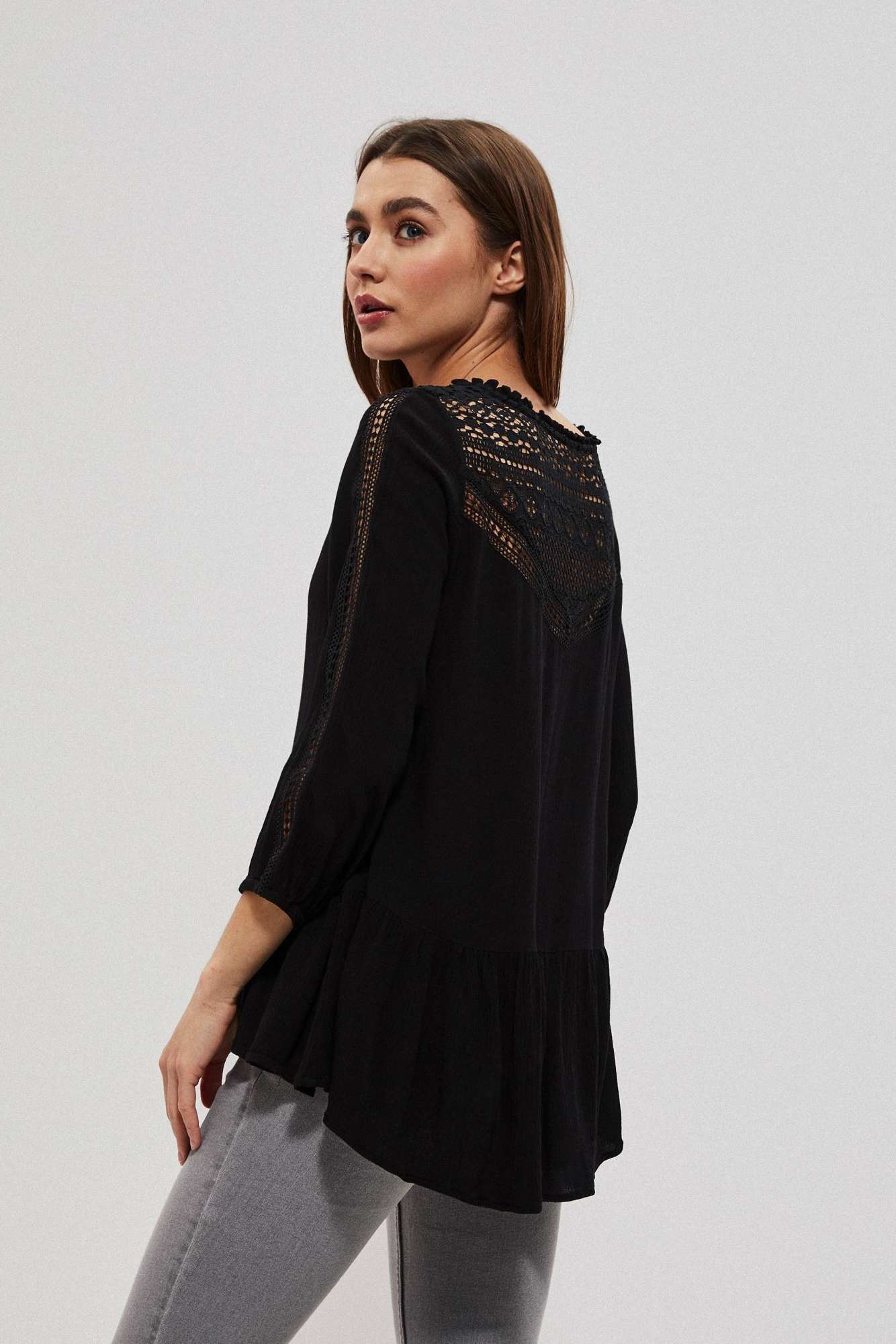 Viscose blouse with fringe
