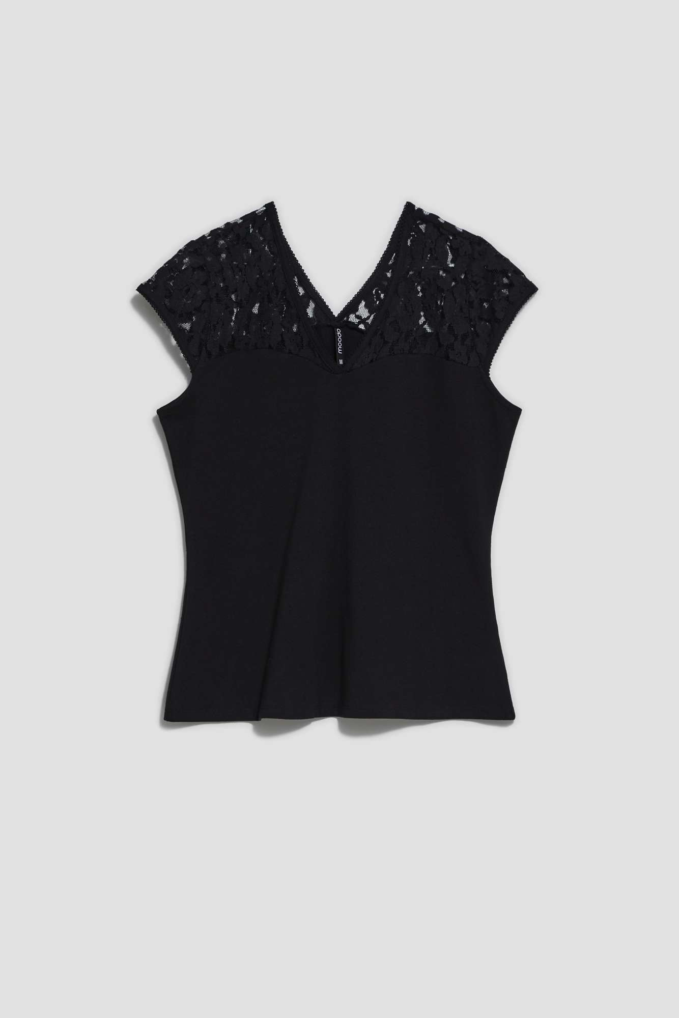 V-neck blouse with lace