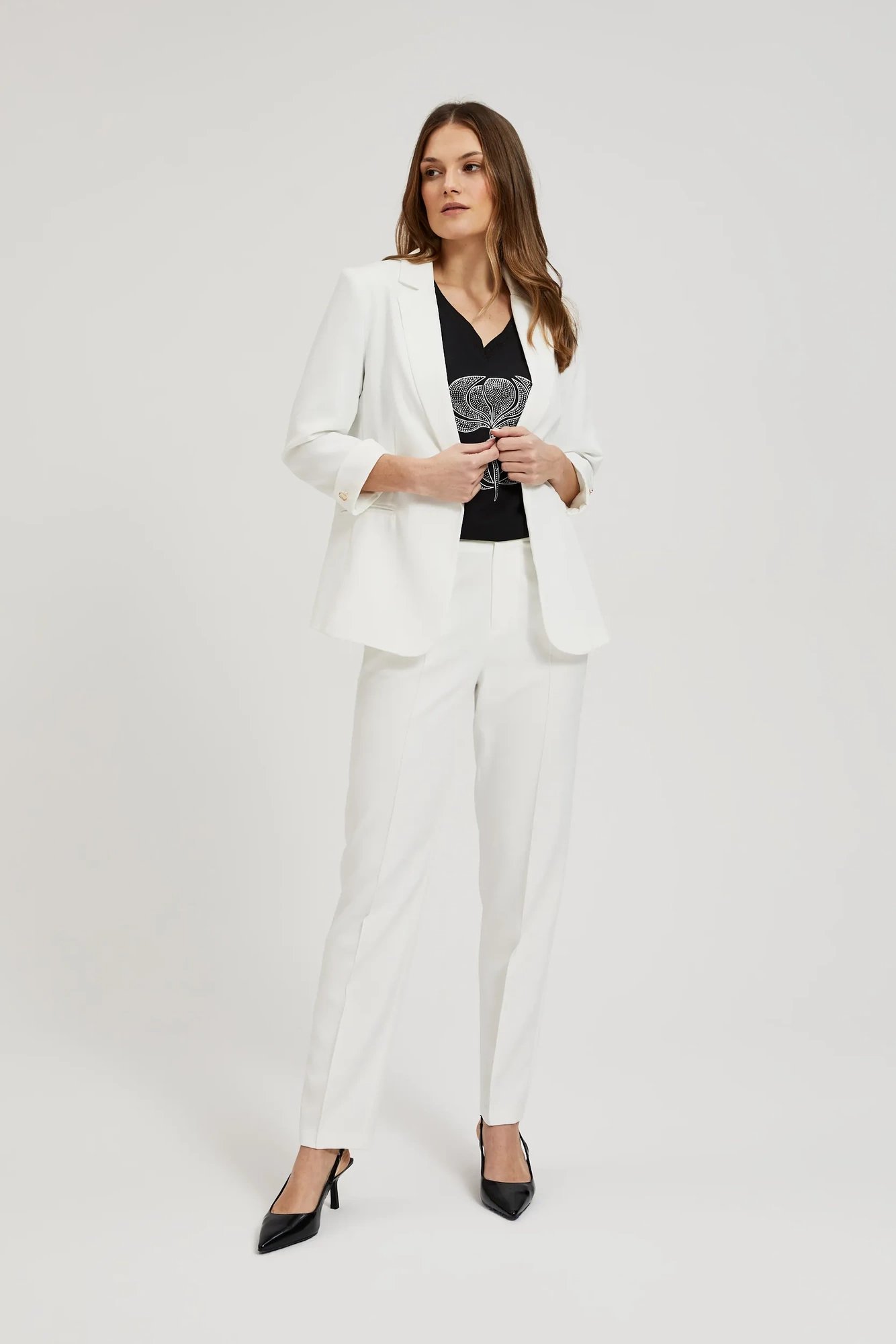 Women's trousers MOODO - white