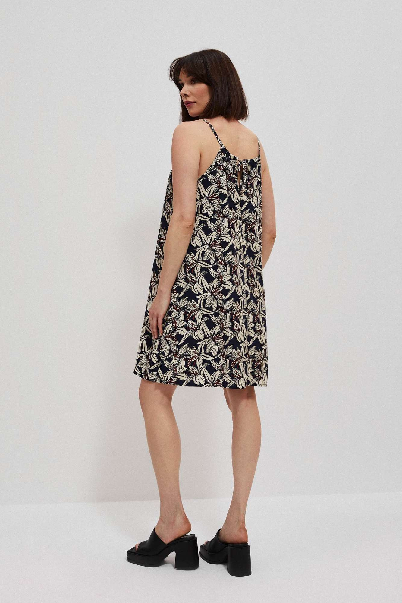 Viscose dress with flowers
