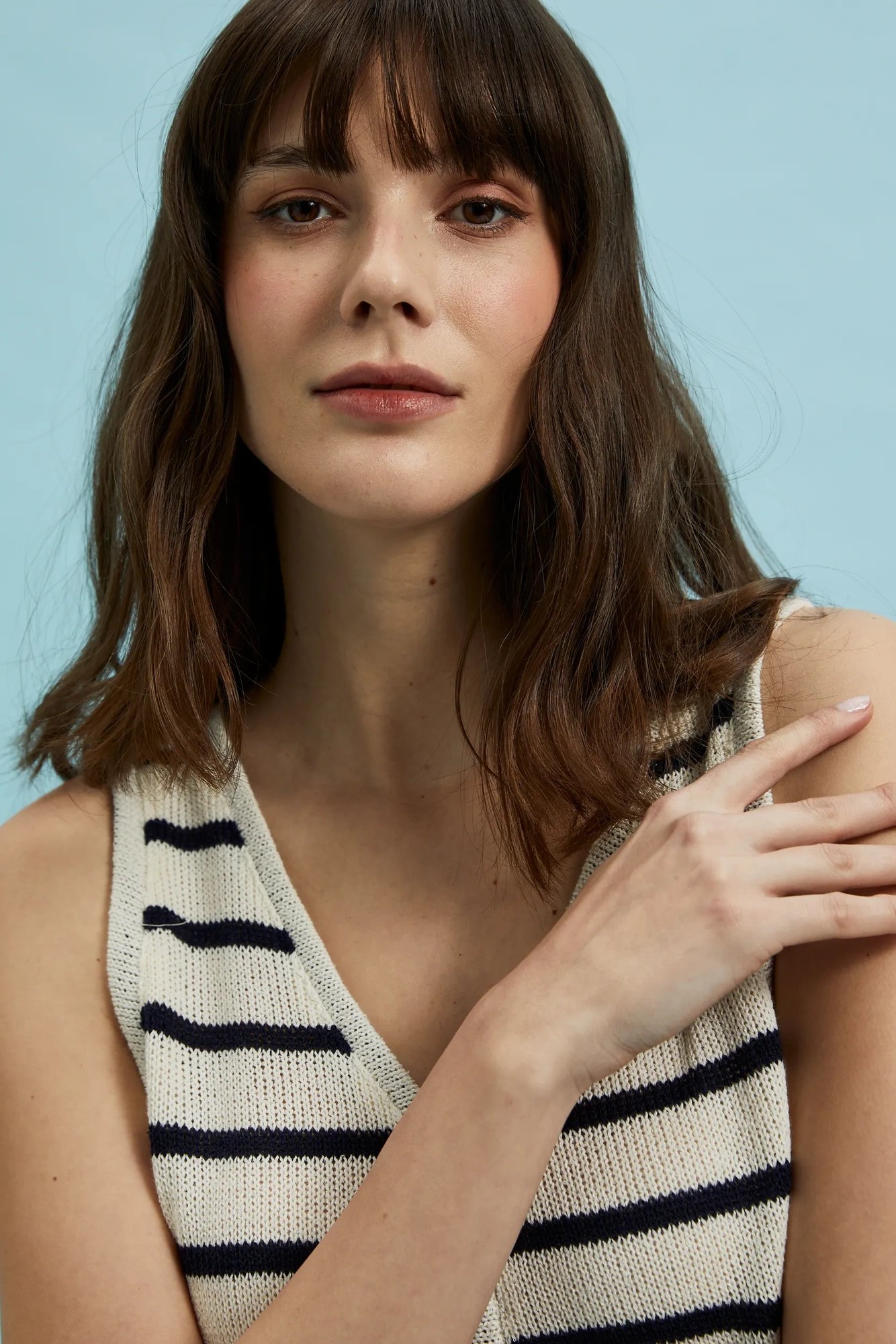 Women's top MOODO - ecru white