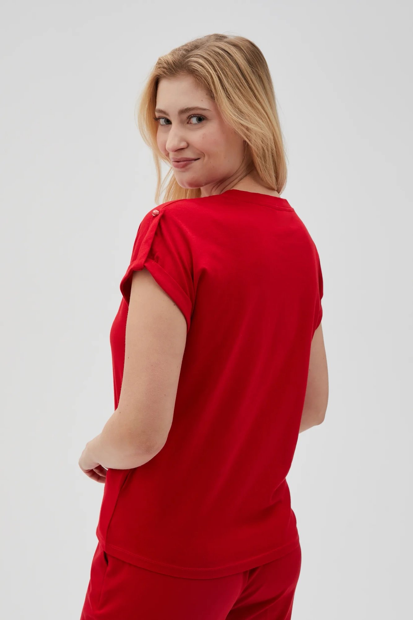 Marisse Women's T-Shirt L-Ts-4621 Red