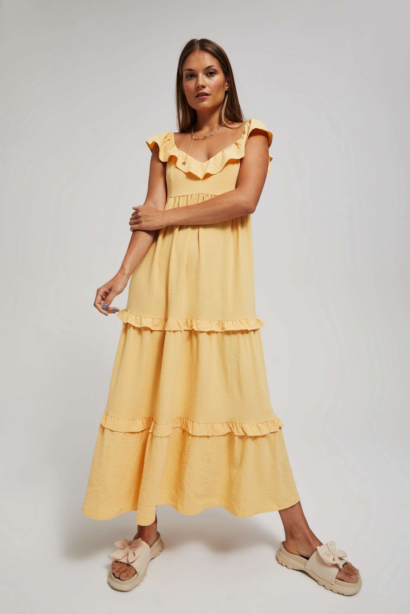 Marisse Women's Dress L-Su-4065 Vanilla