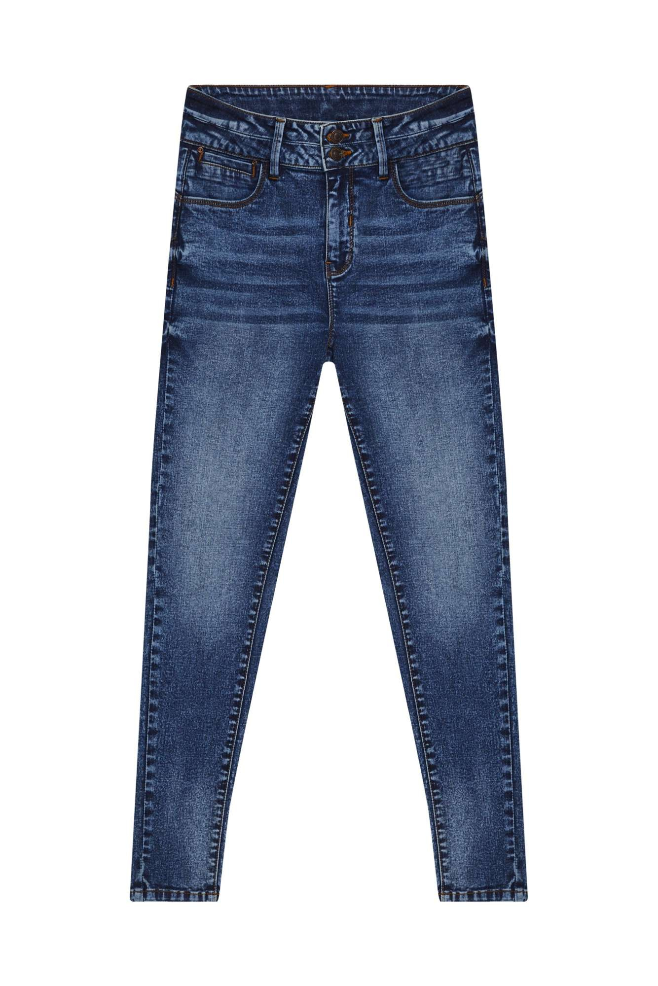 Slim fit pentru femei Moodo - albastru inchis