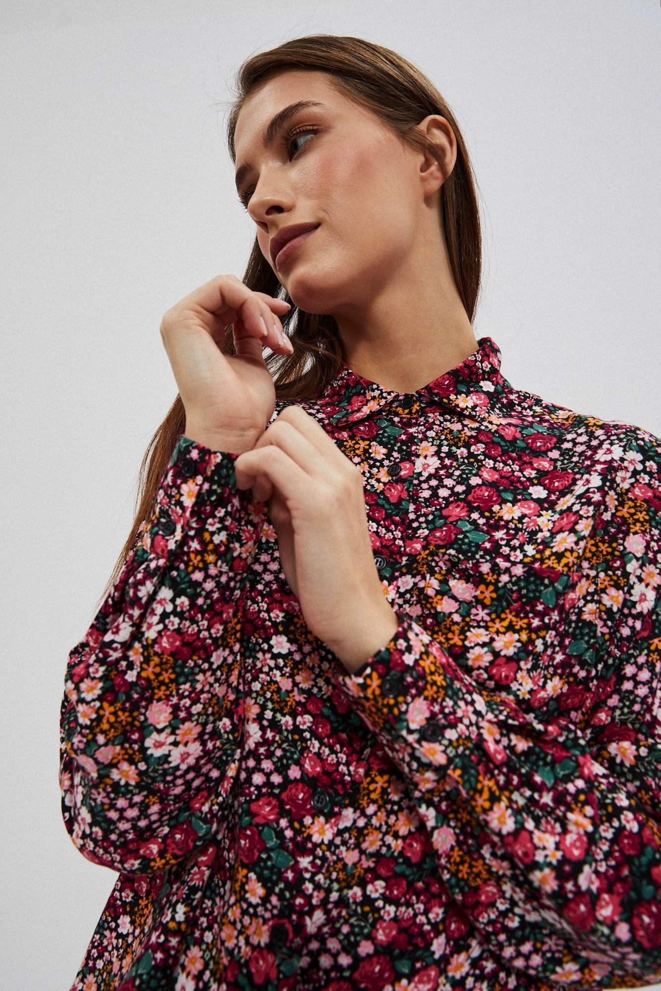 WOMEN'S SHIRT L-KO-4015 BLACK