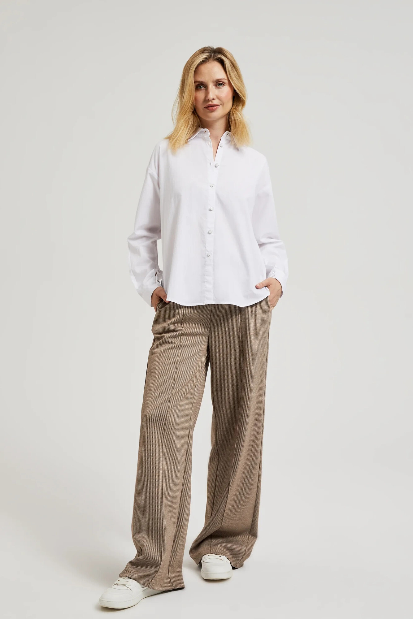 Women's Long-sleeved Shirt MOODO - White