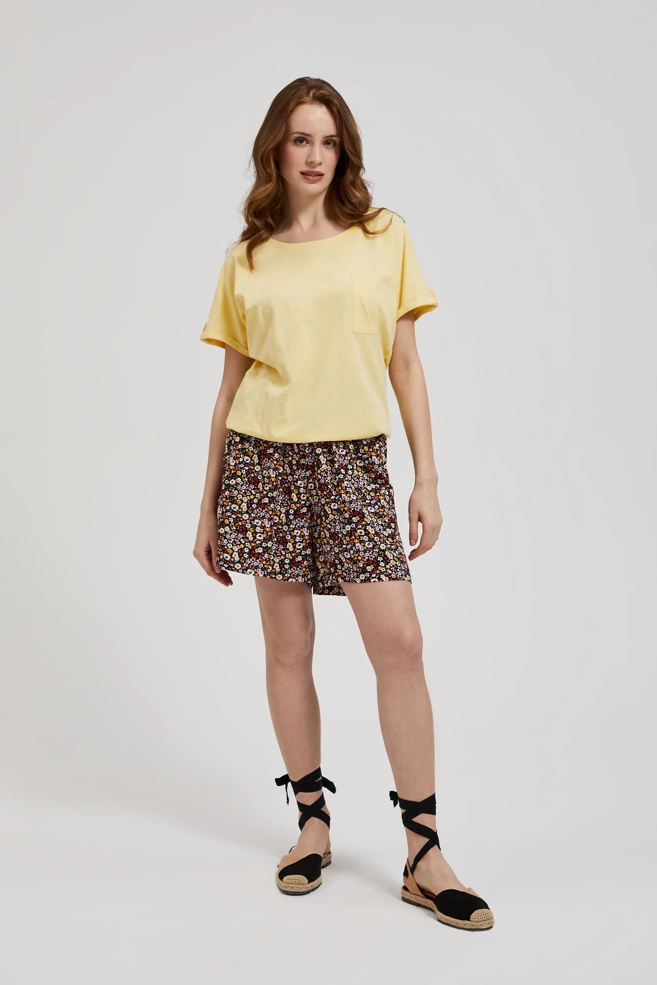 Women's T-shirt MOODO - light yellow