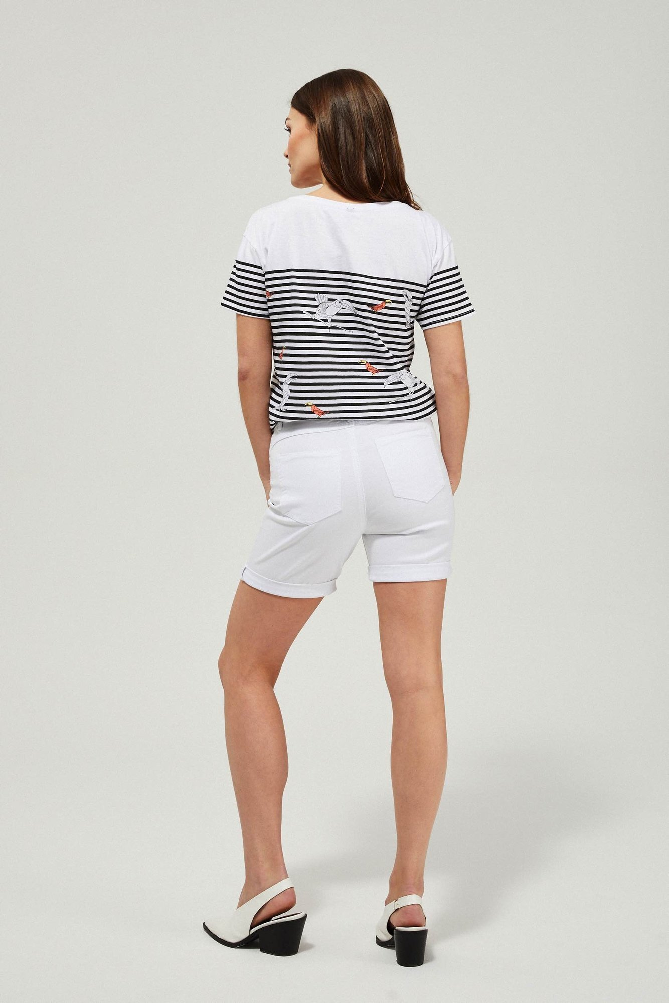 Pantaloni scurți Lyocell - alb