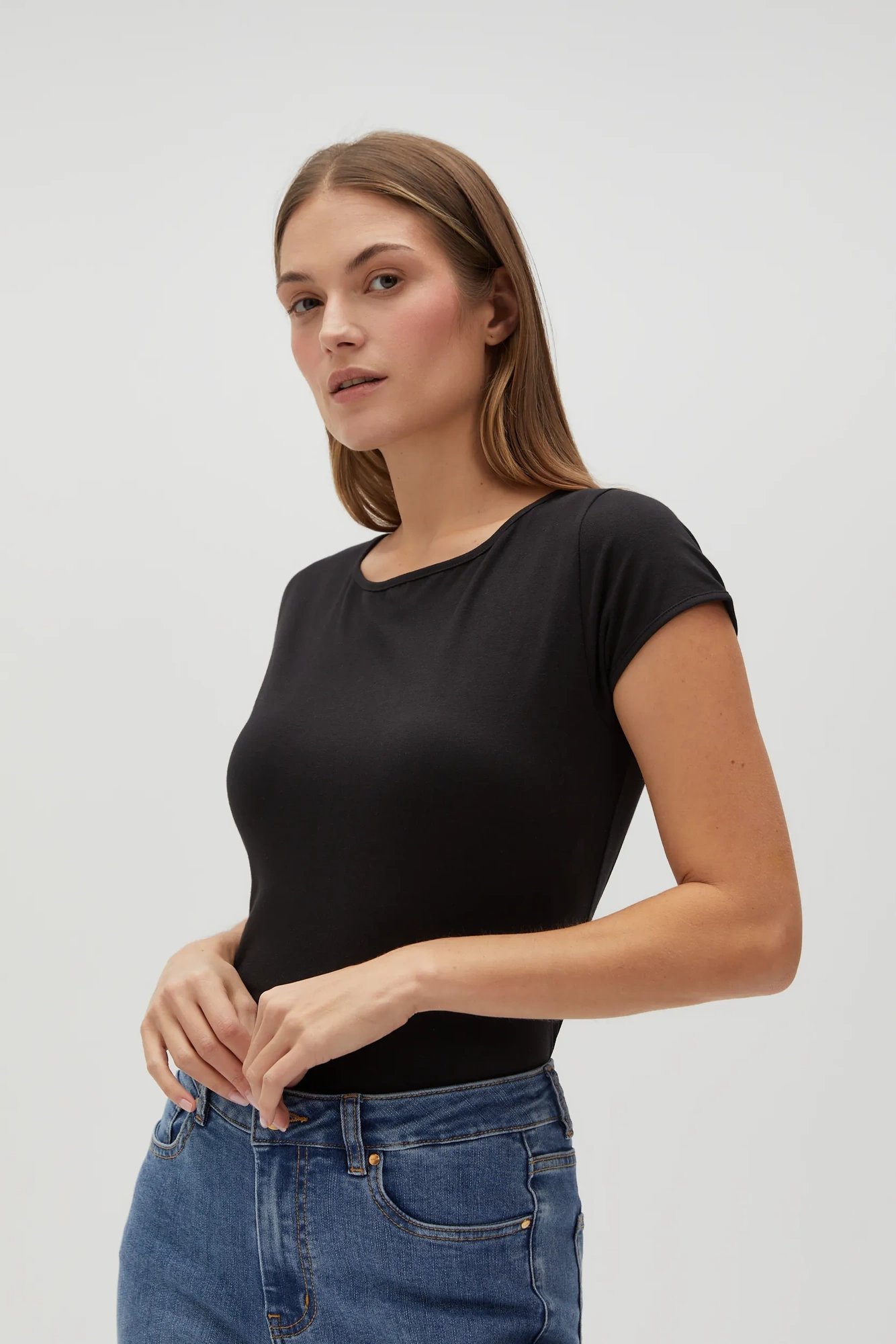 Marisse Women's T-Shirt L-Ts-4622 Black