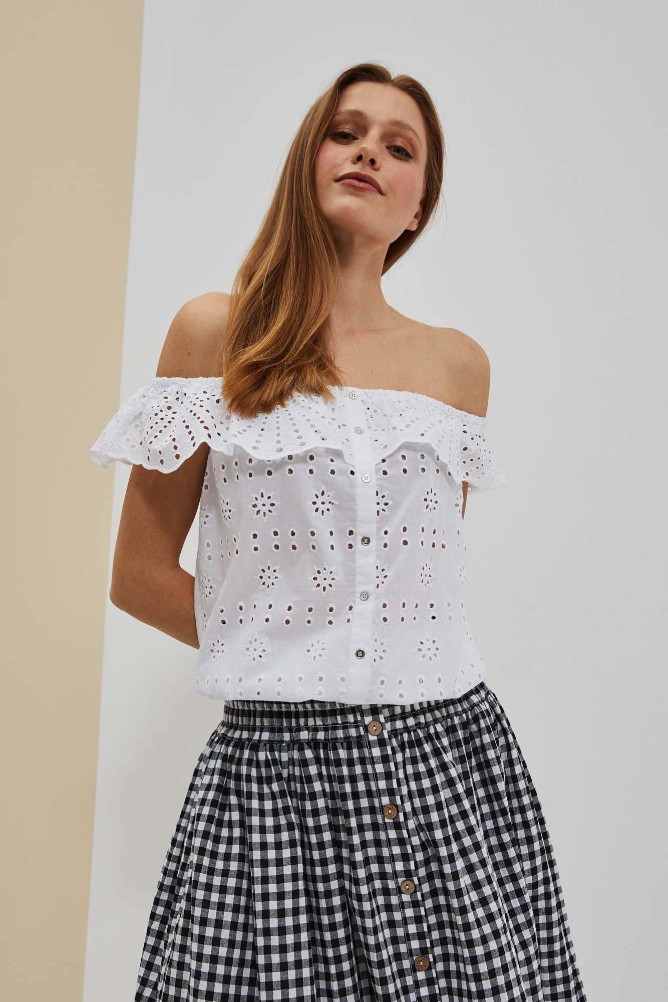 WOMEN'S SHIRT L-KO-4035 WHITE