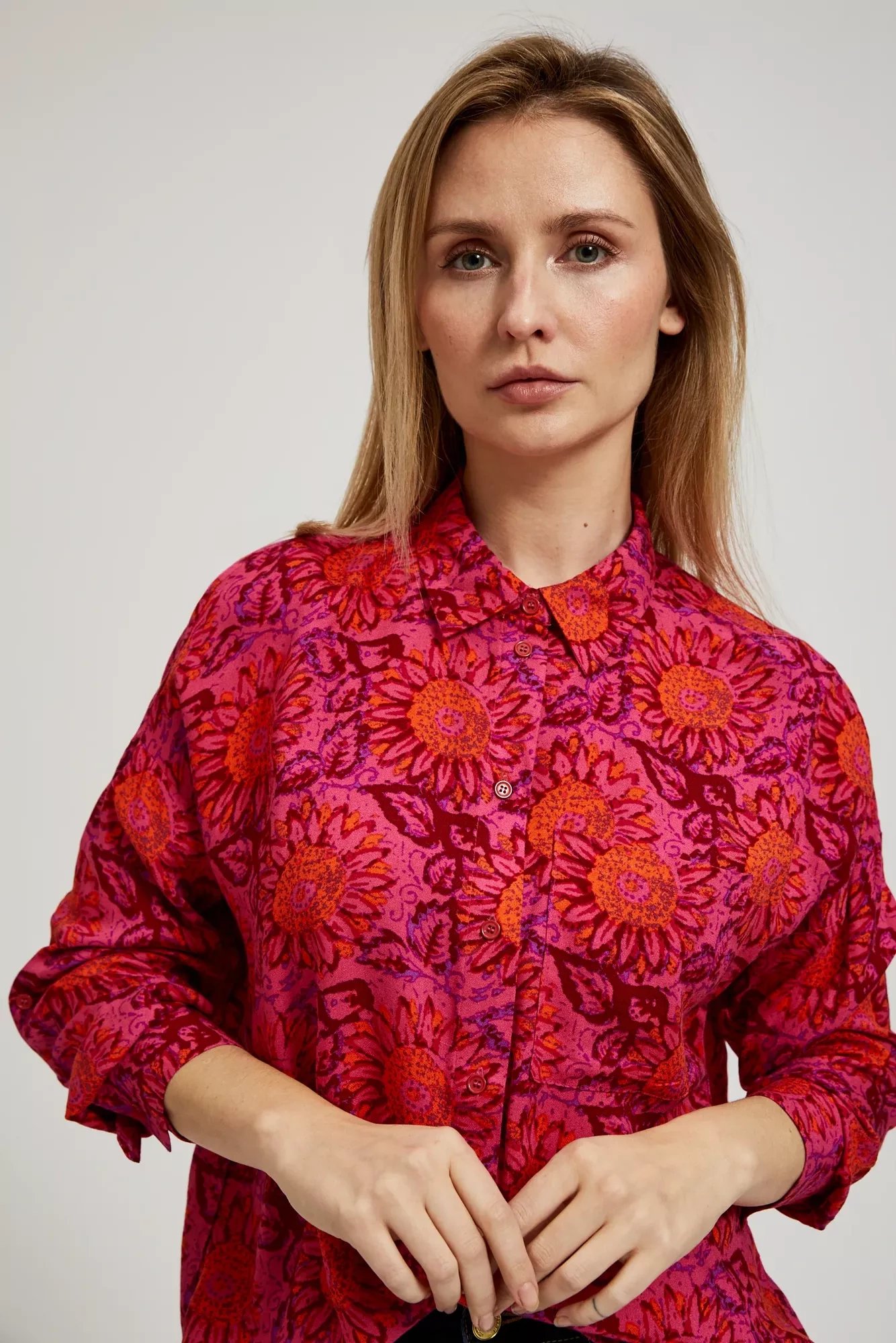 Women's shirt MOODO - dark pink