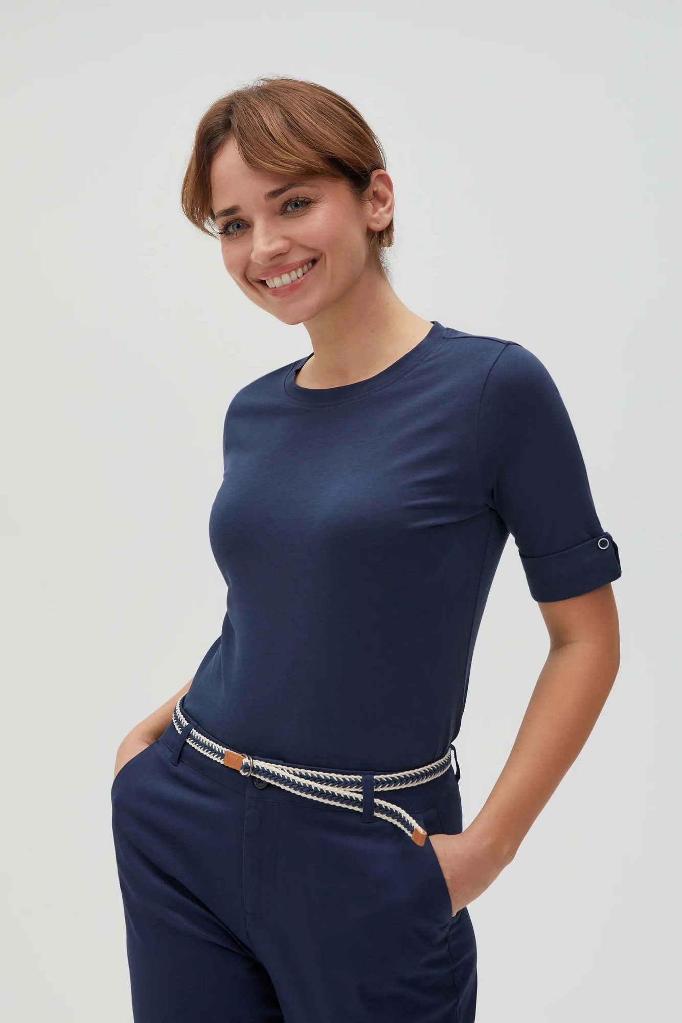 Marisse Women's T-Shirt L-Ts-4616 Navy