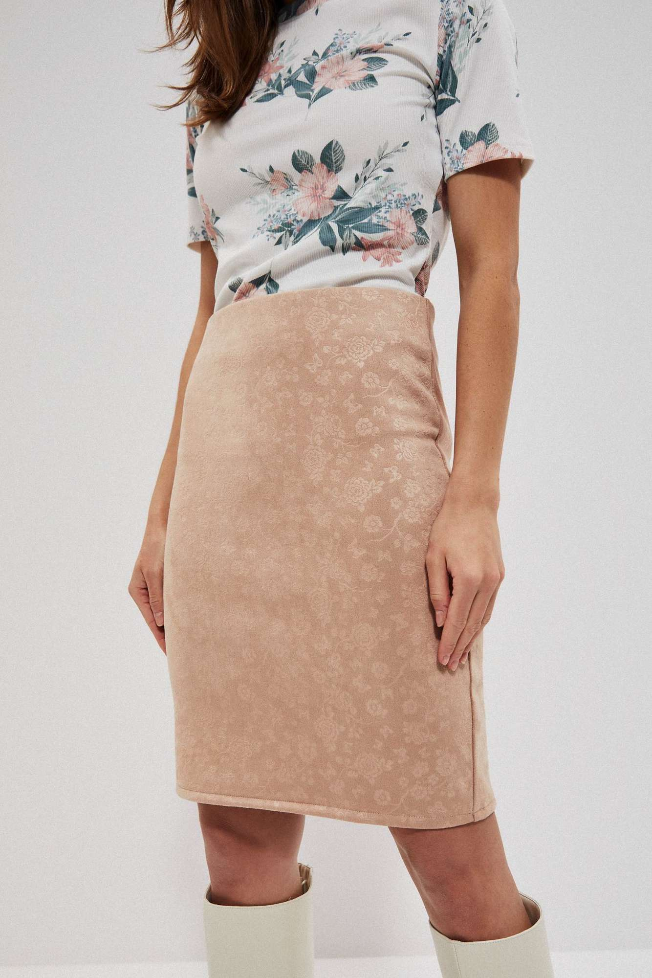 Pencil skirt - beige
