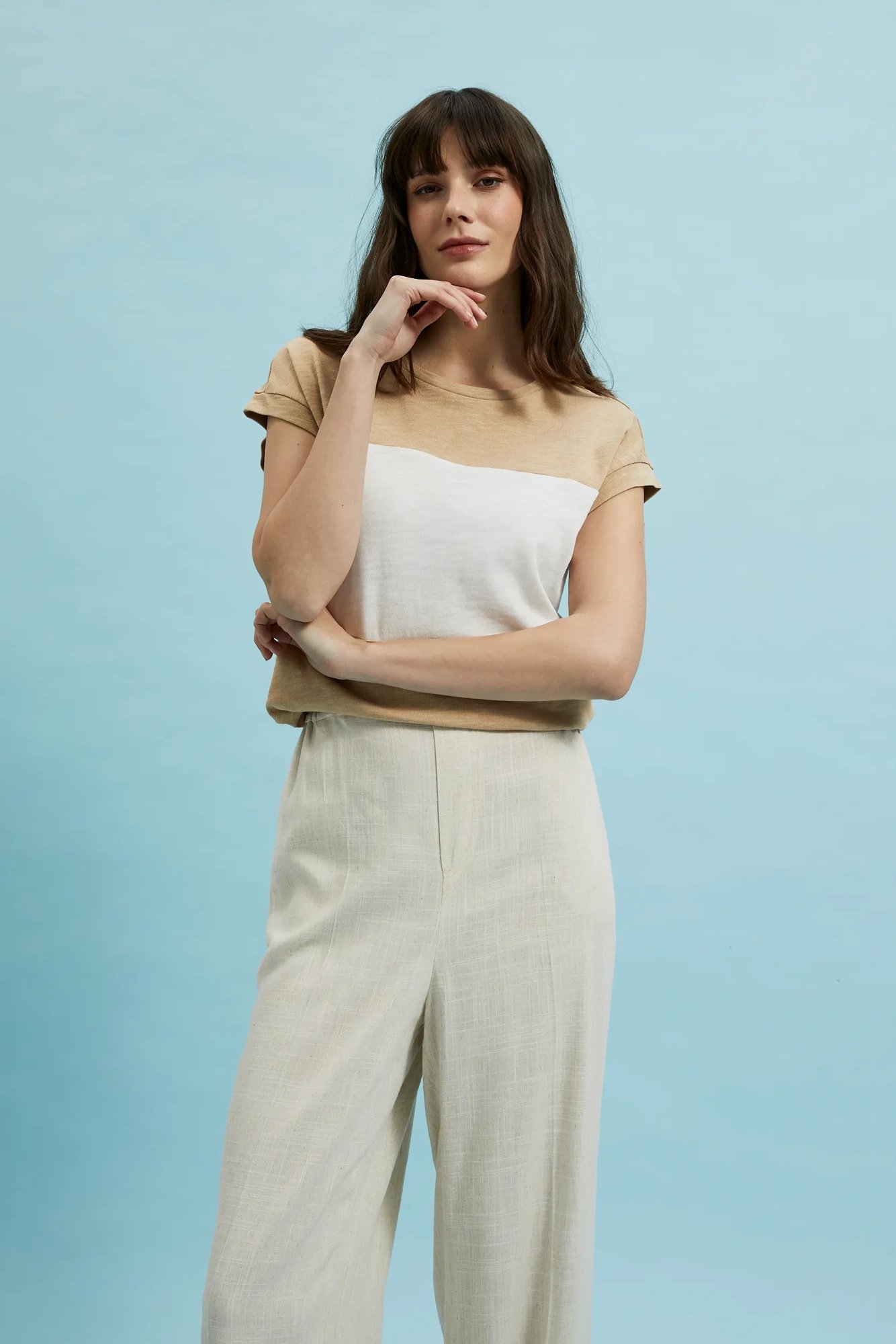 Women's T-shirt MOODO - beige