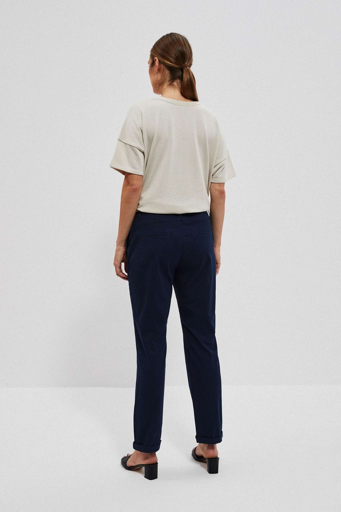 Marisse Women's Trousers L-Sp-4014 Navy