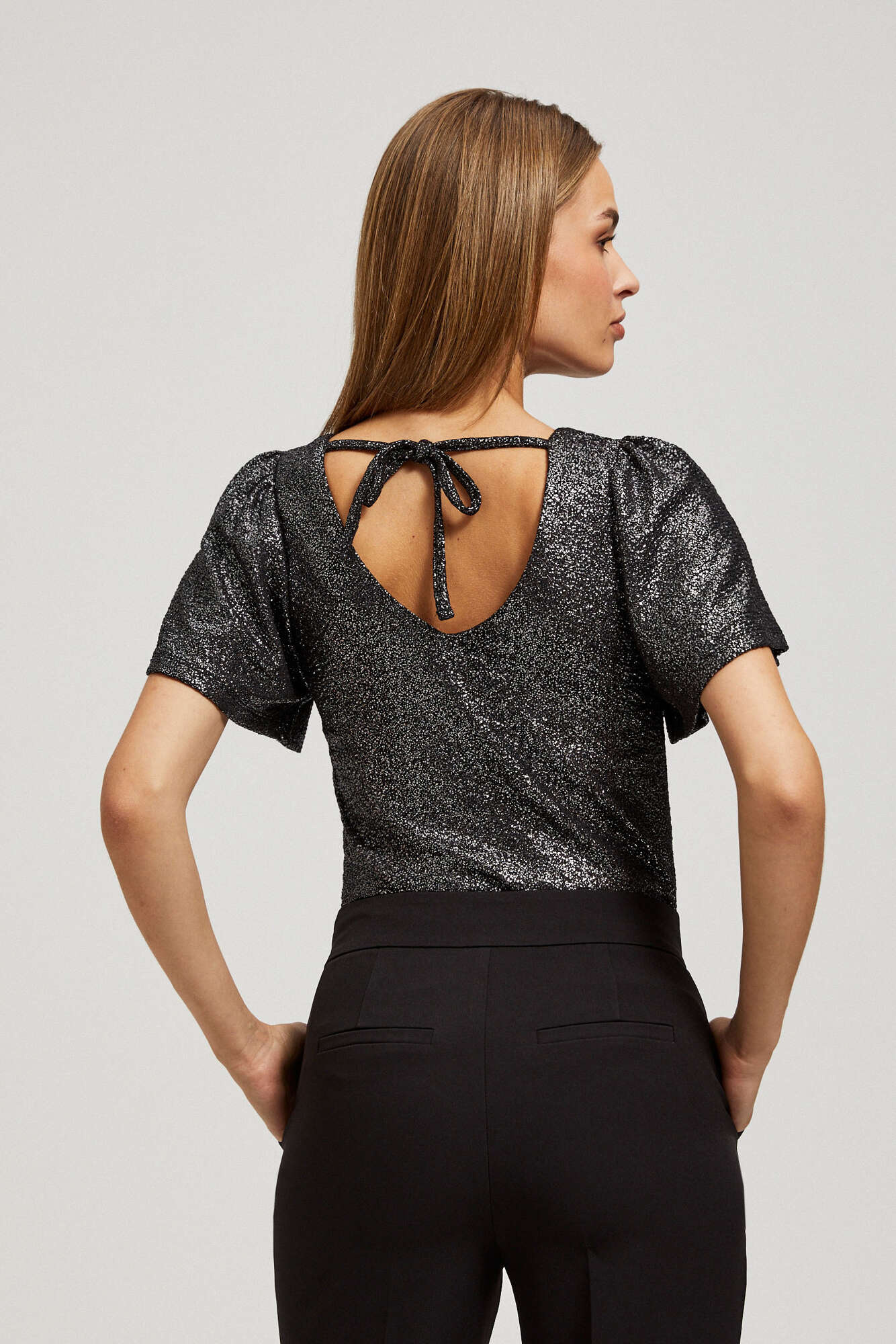 Blouse with puff sleeves