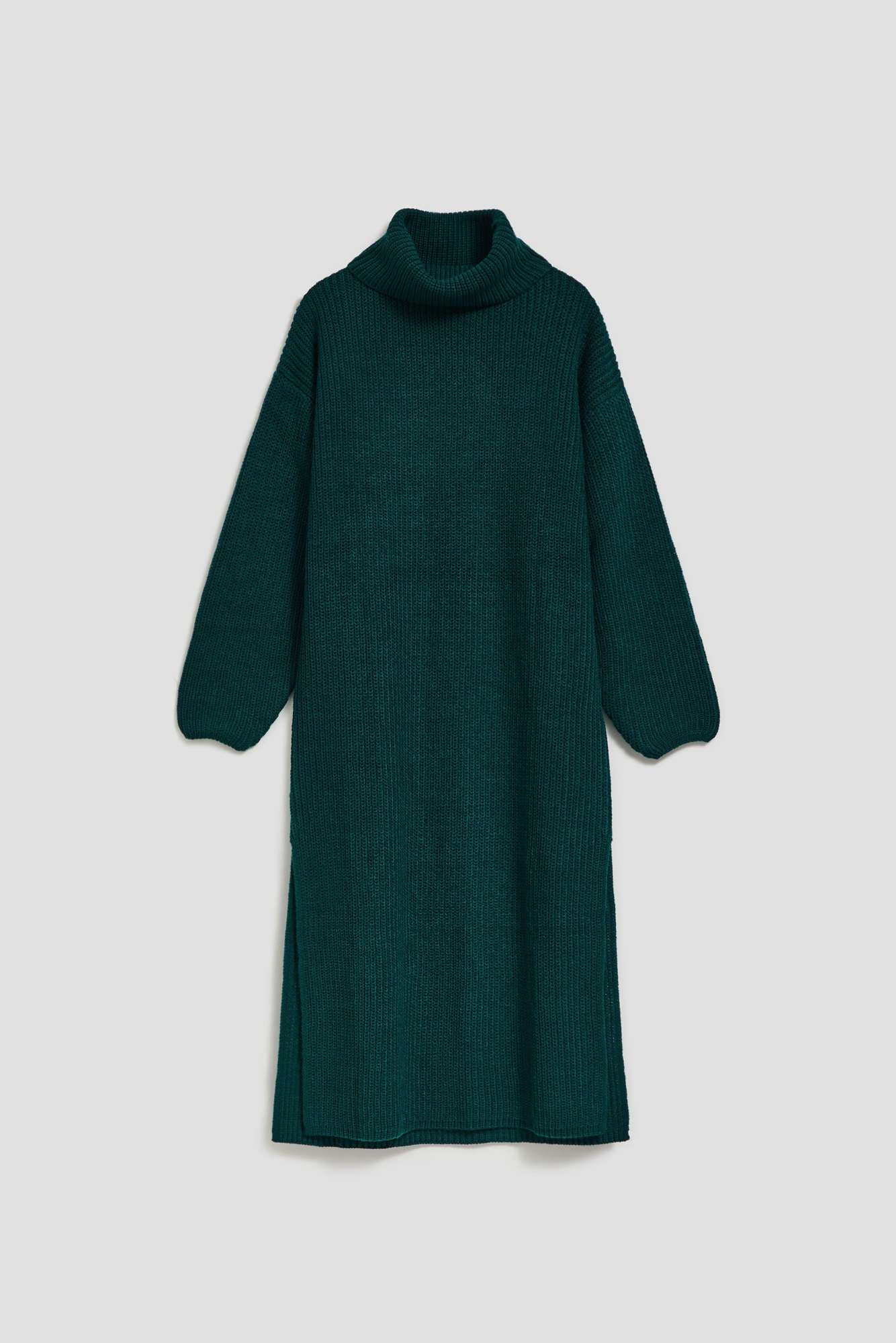 Marisse Emerald Turtleneck Sweater Dress