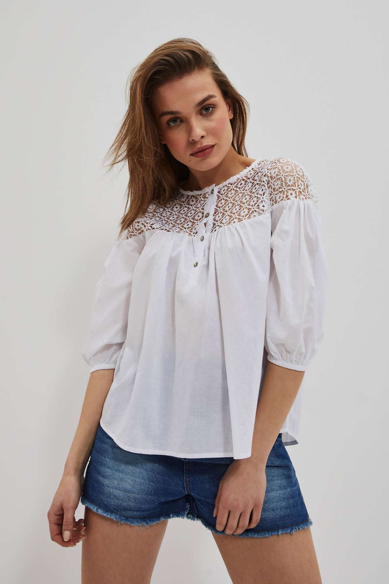 WOMEN'S SHIRT L-KO-4038 WHITE