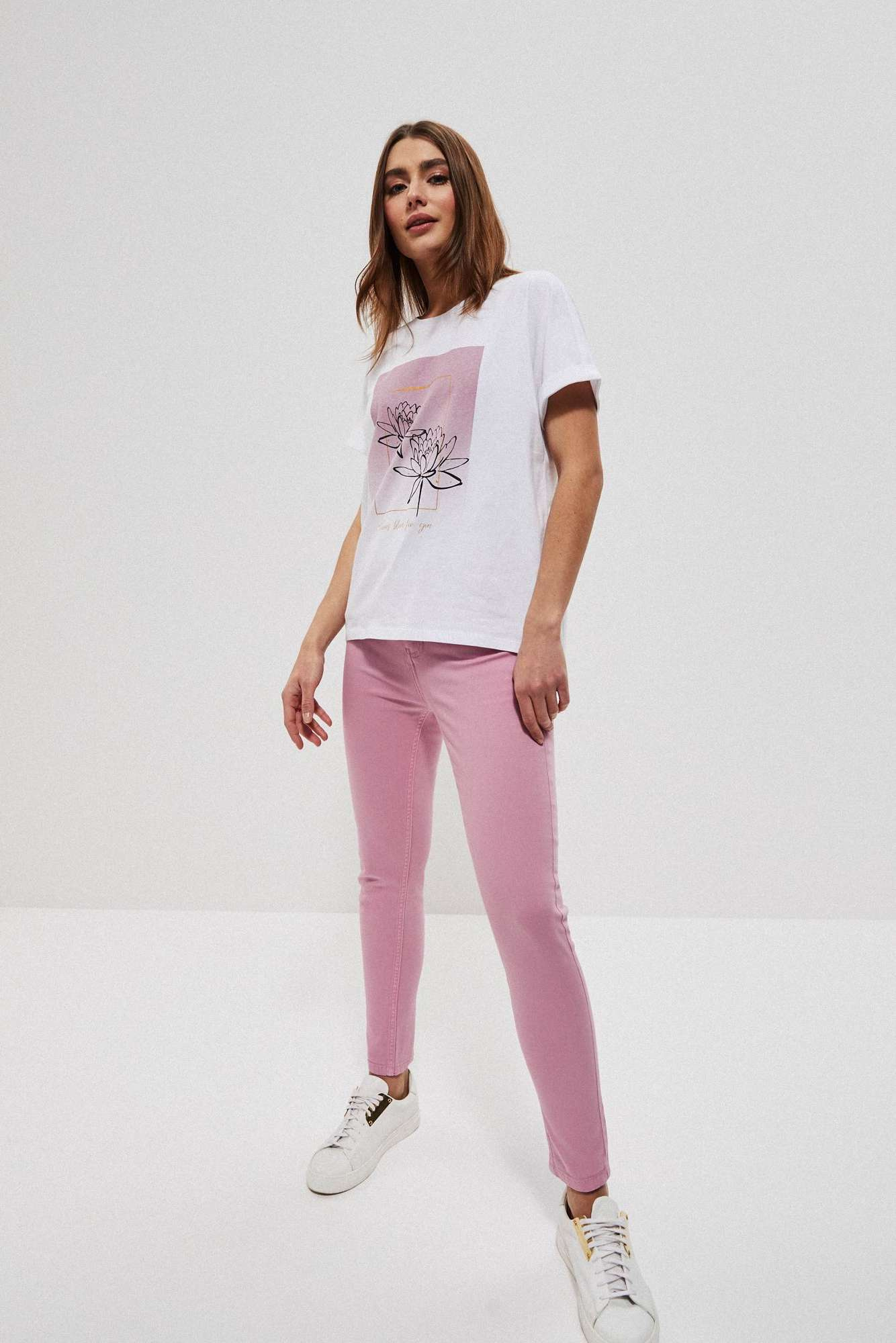 Pantaloni simpli - roz