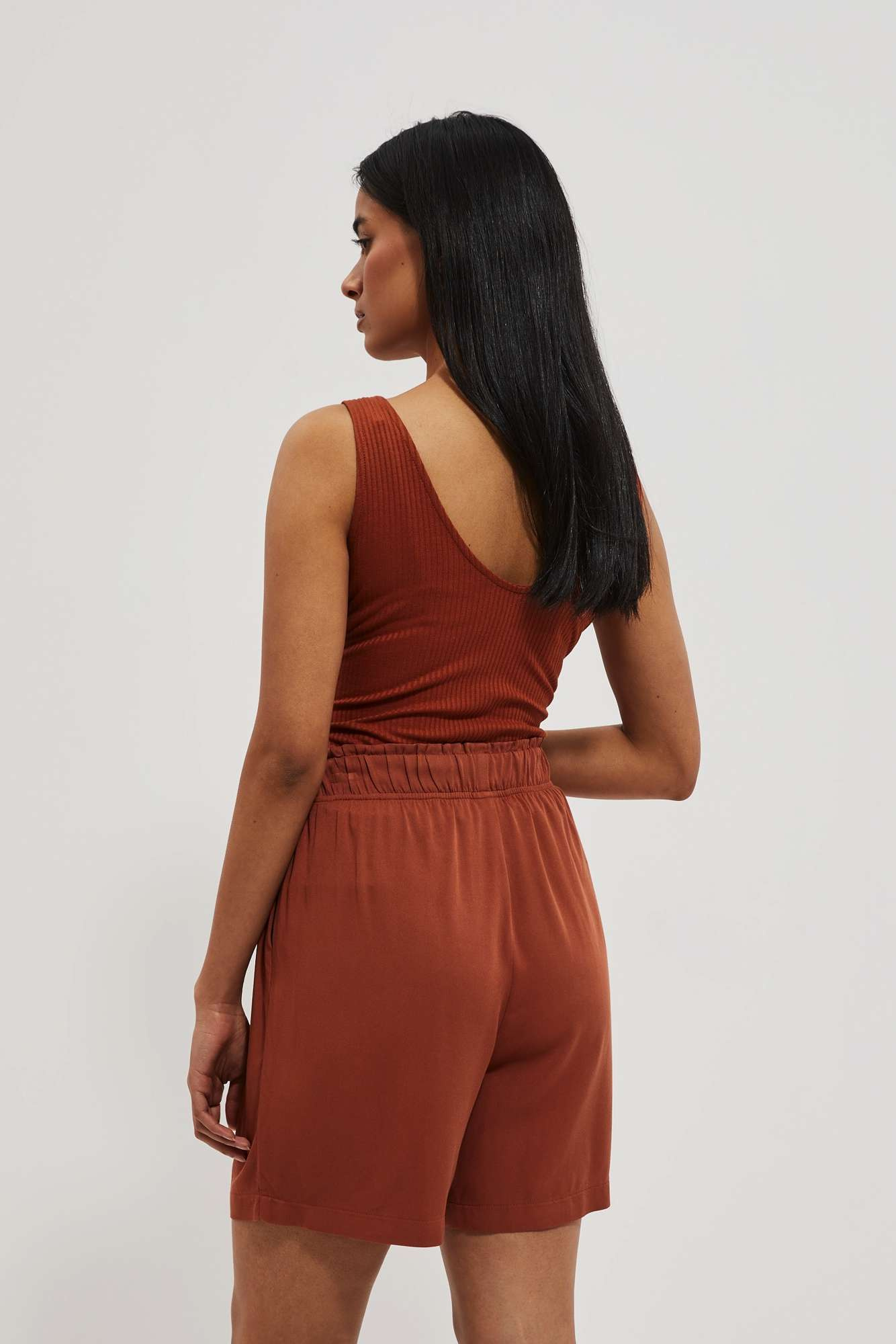 WOMEN'S TOP L-TS-4065 BROWN