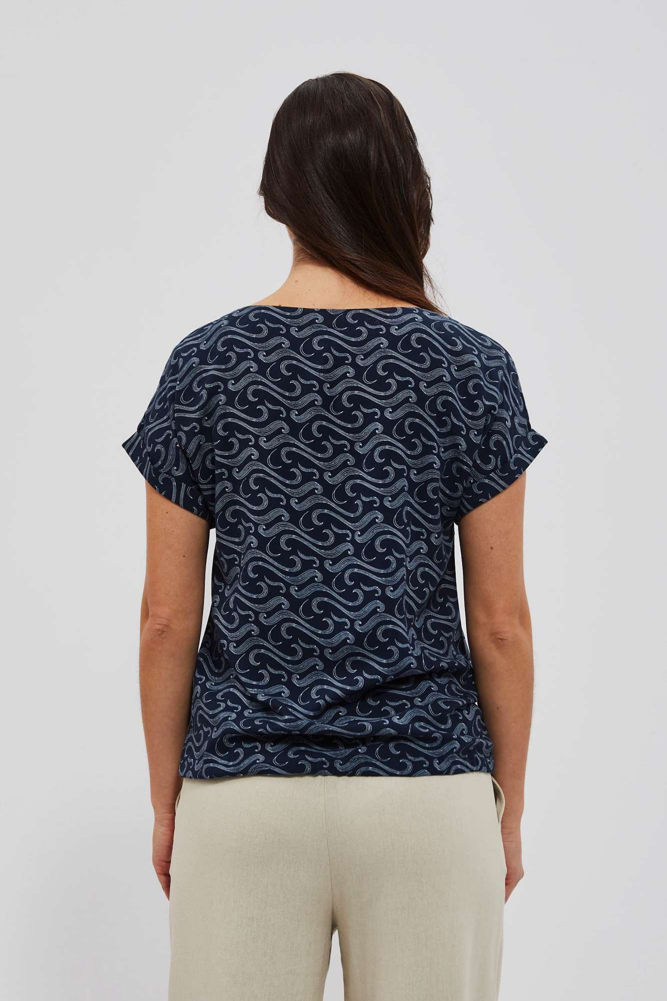 WOMEN'S SHIRT L-KO-4044 NAVY