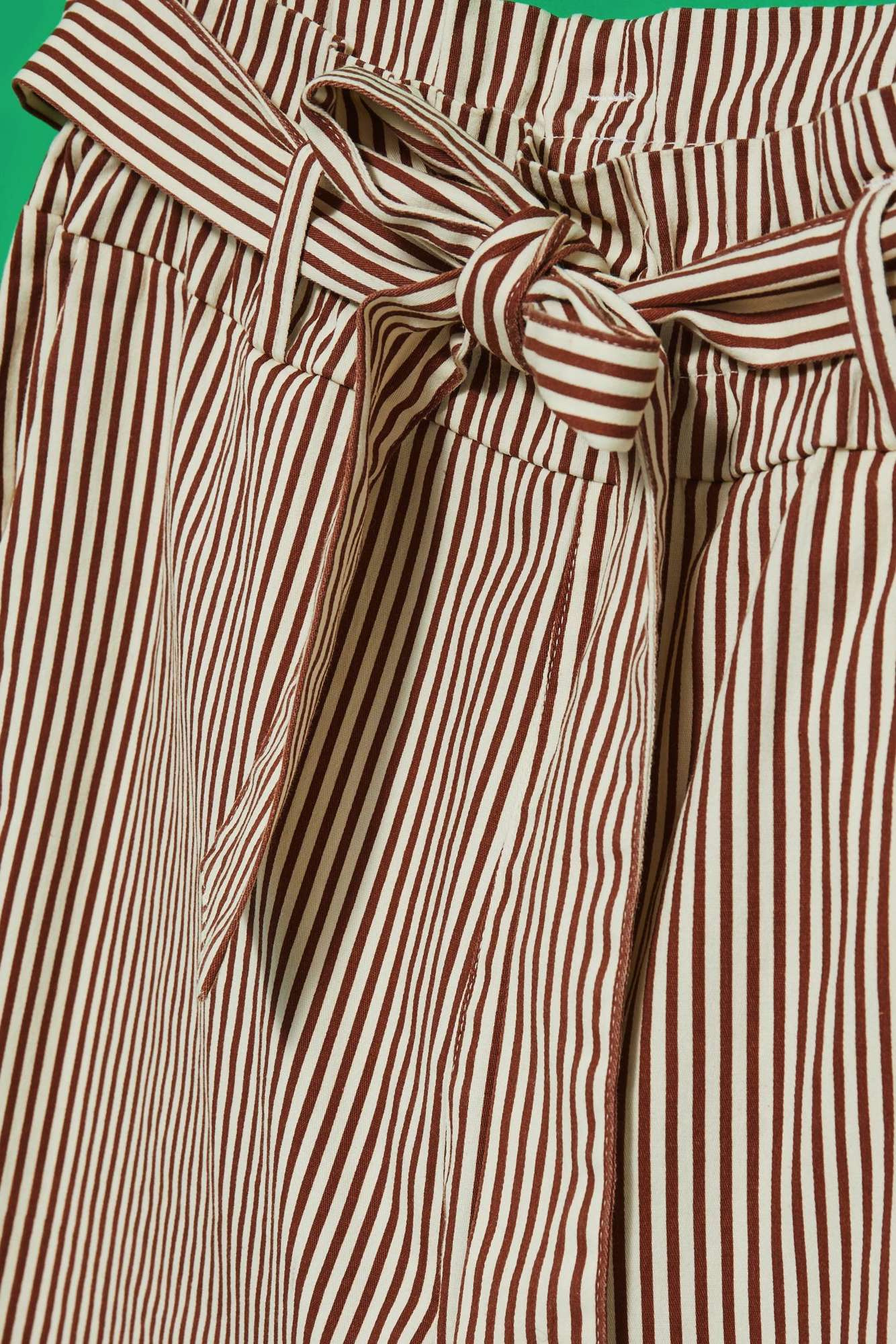 Marisse Women's Trousers L-Sp-4015 Brown_Off White