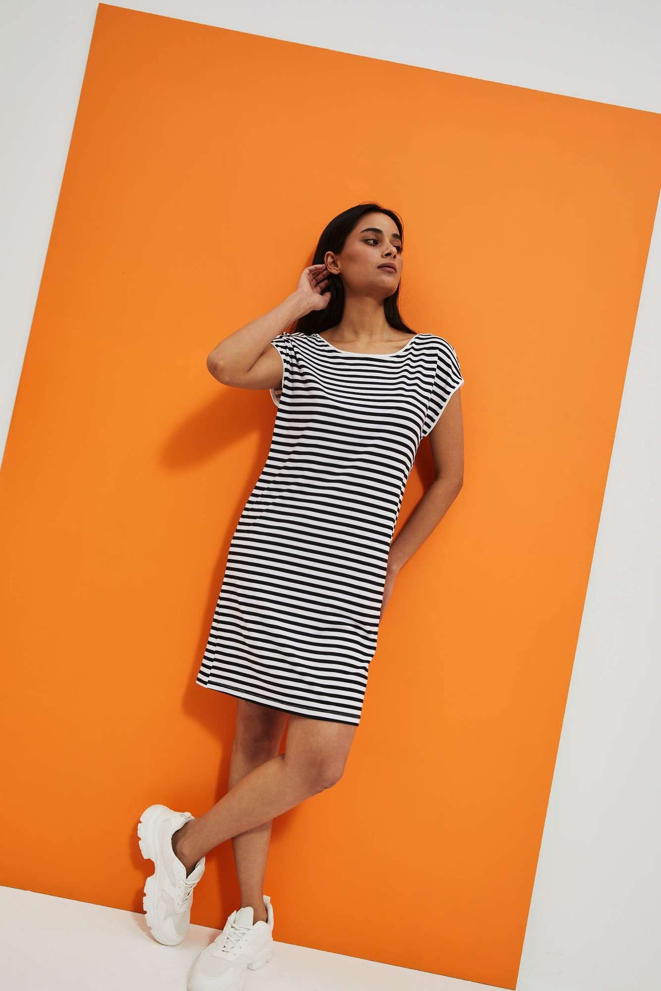 Marisse Women's Dress L-Su-4055 White_Black