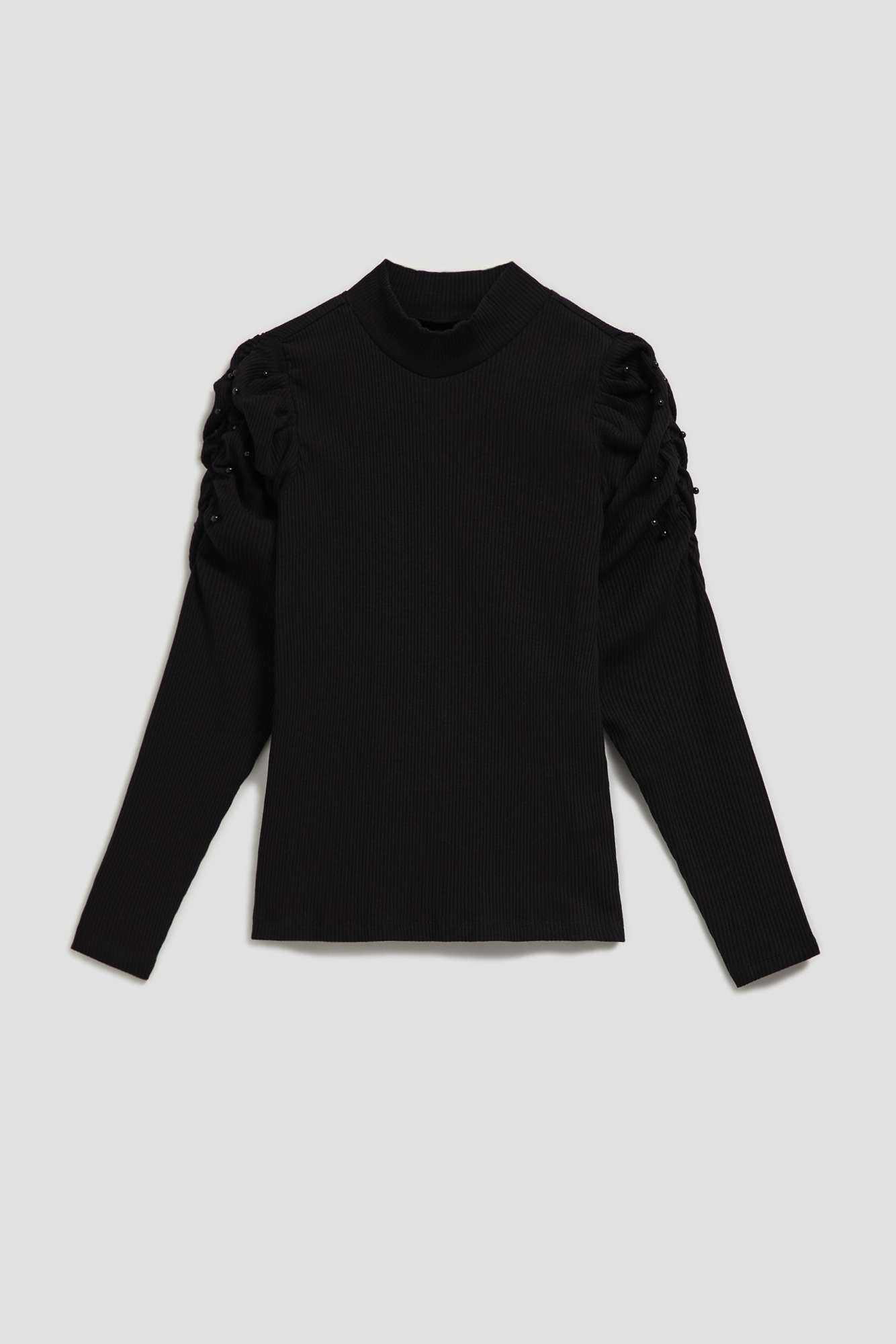 Puff sleeve blouse - black