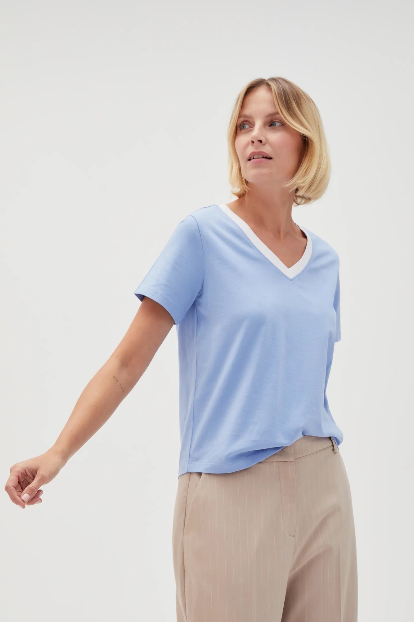 Marisse Women's T-Shirt L-Ts-4600 Blue