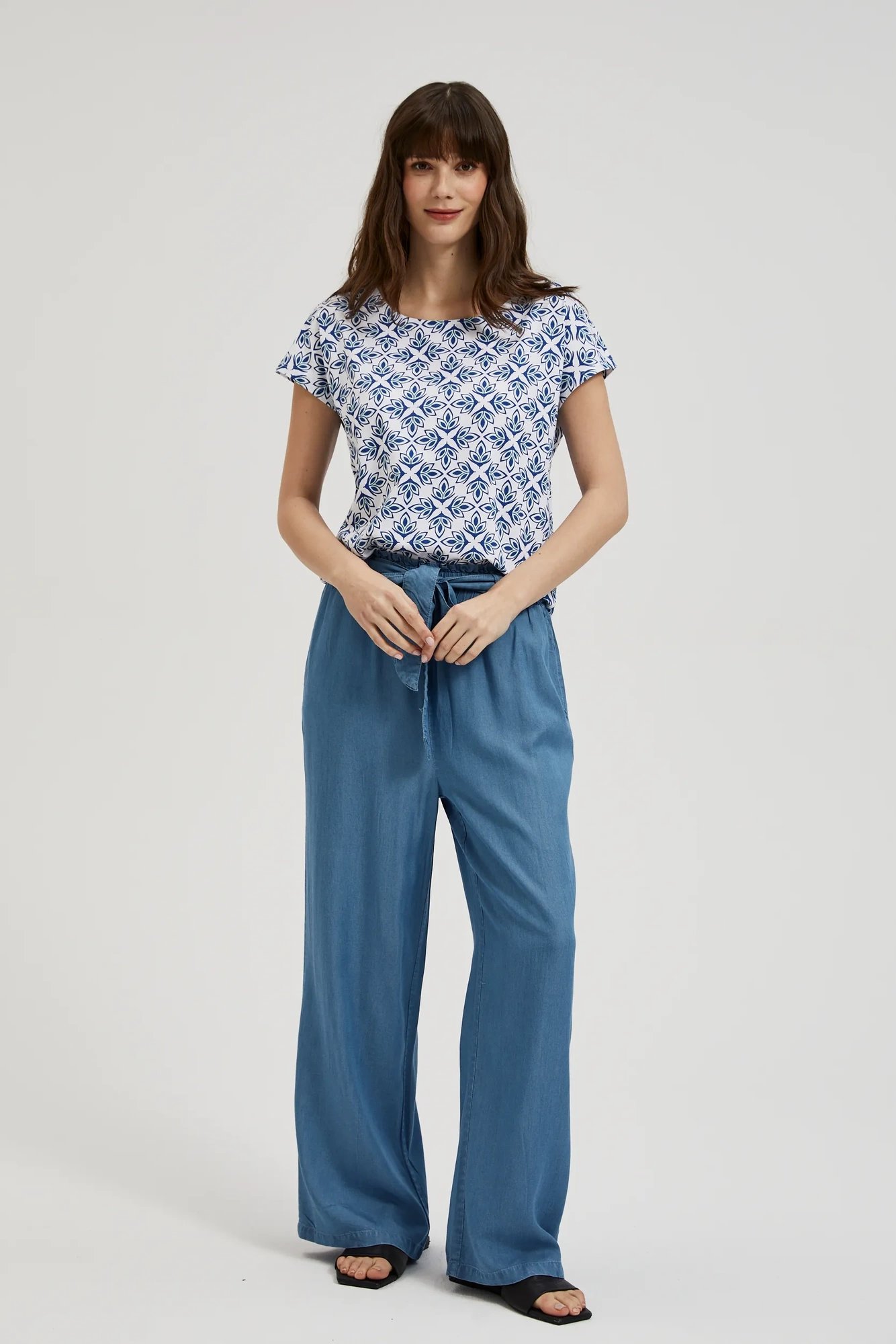 Women's blouse MOODO - white/blue