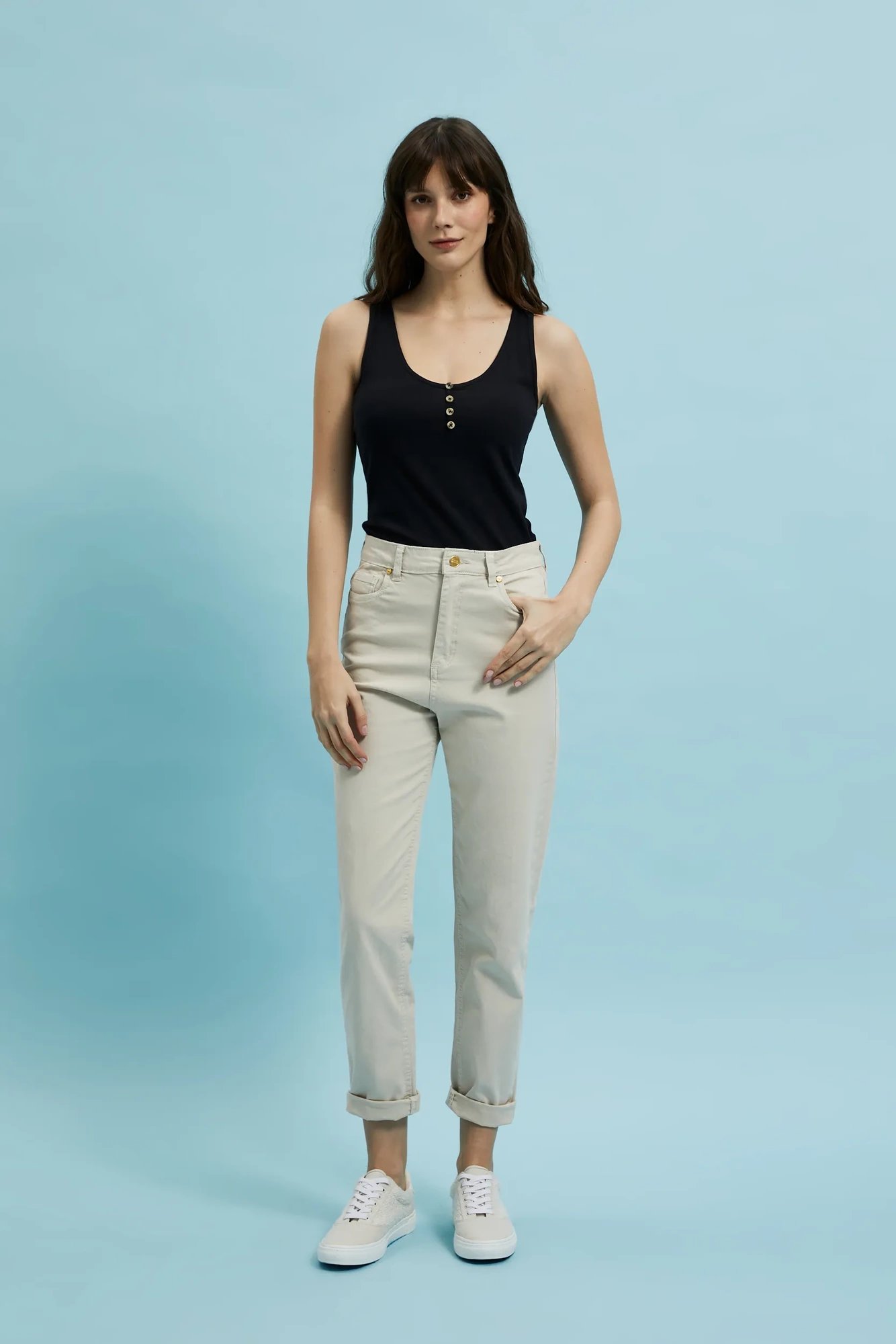 Women's tank top MOODO - black