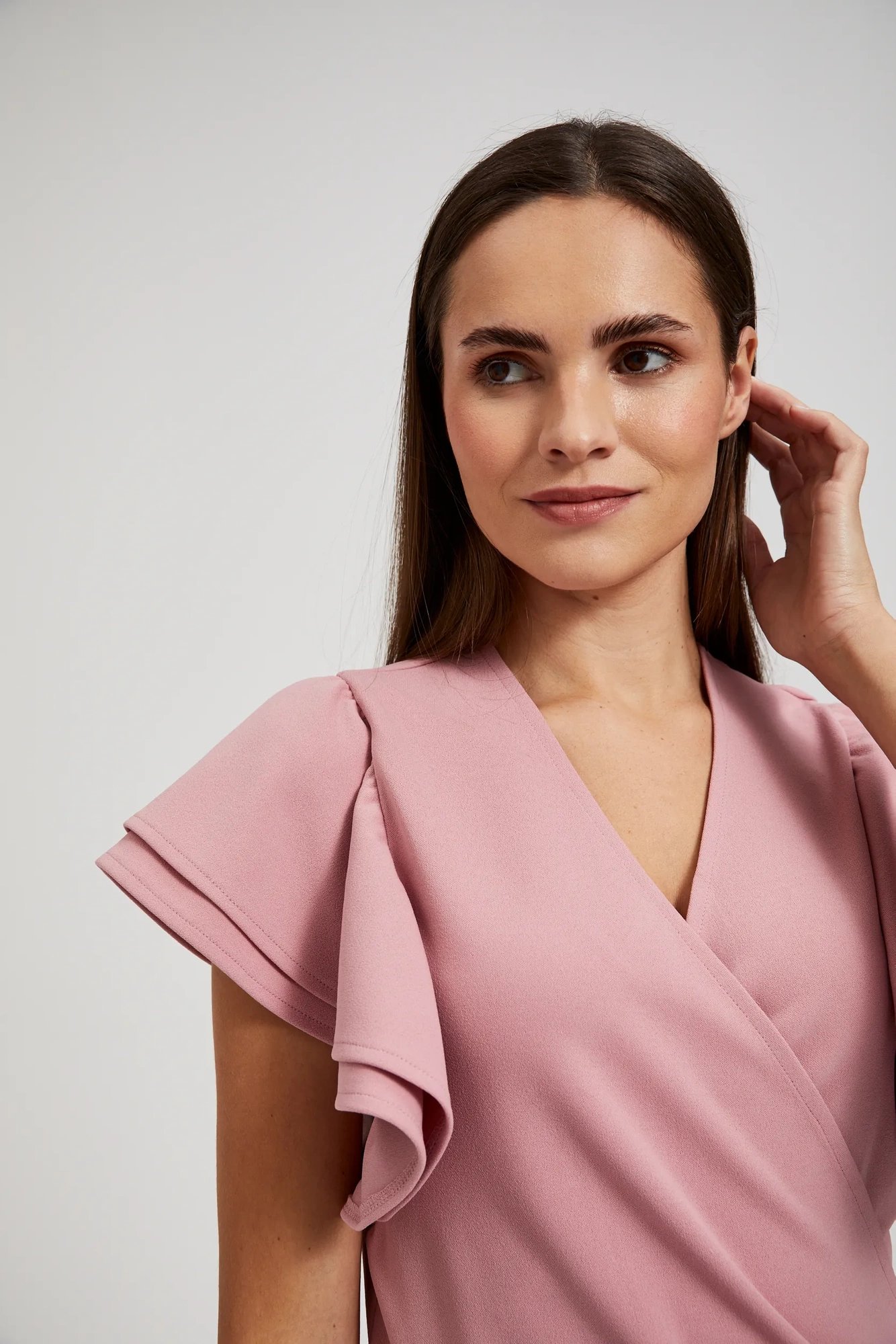 Women's midi dress MOODO - dusty pink