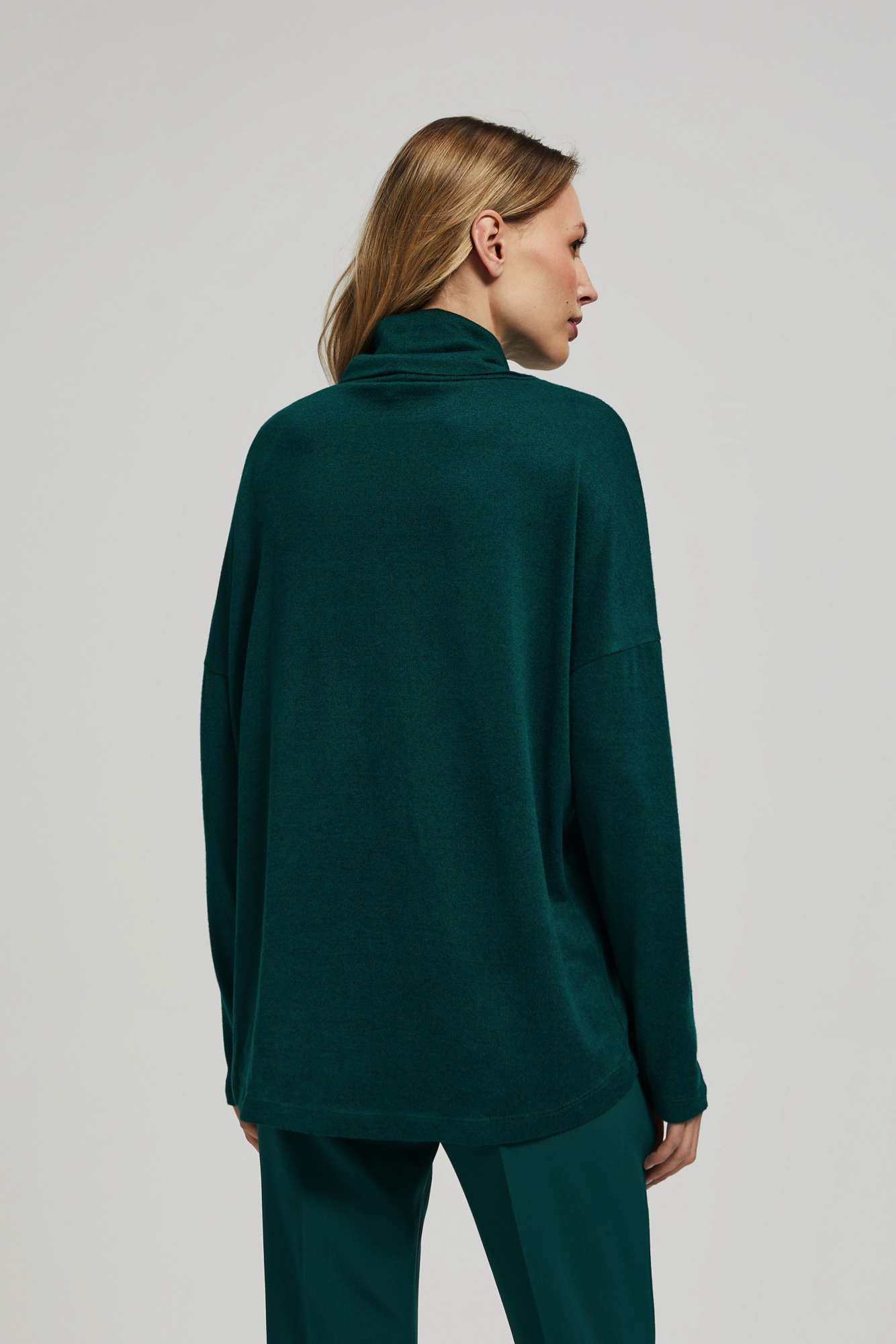 Blouse with a loose turtleneck